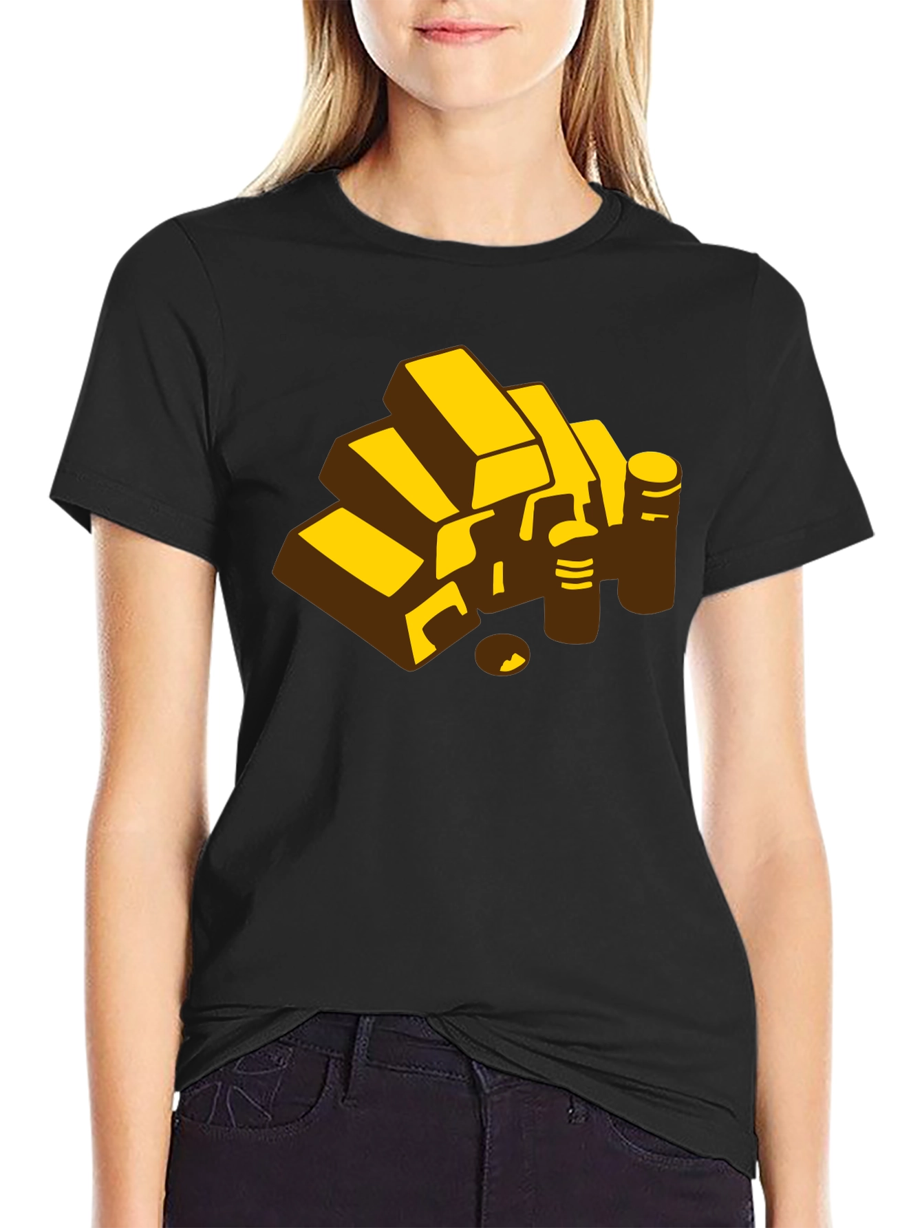 Gold Bars Graphic Tee - Mens Black T-Shirt