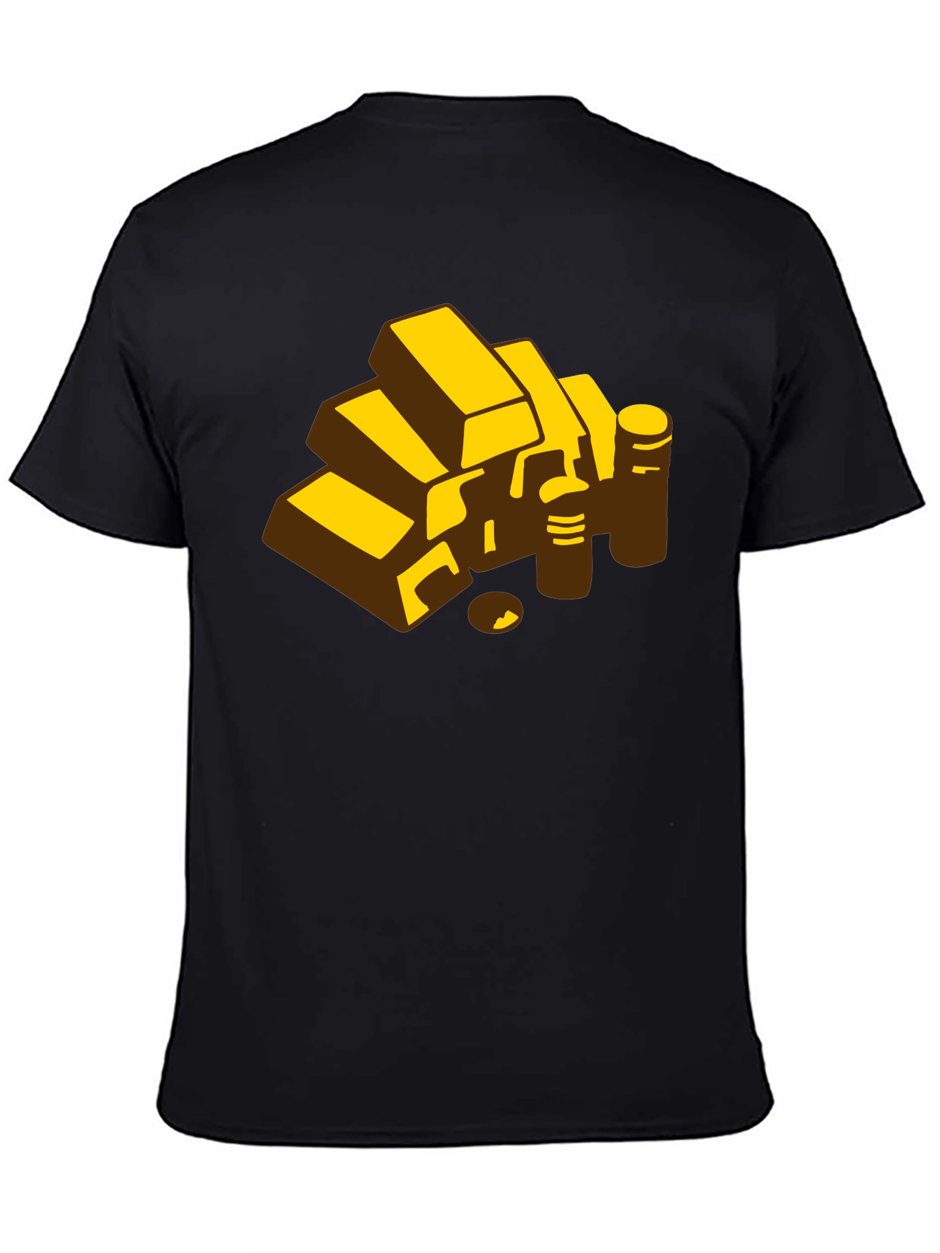 Gold Bars Graphic Tee - Mens Black T-Shirt