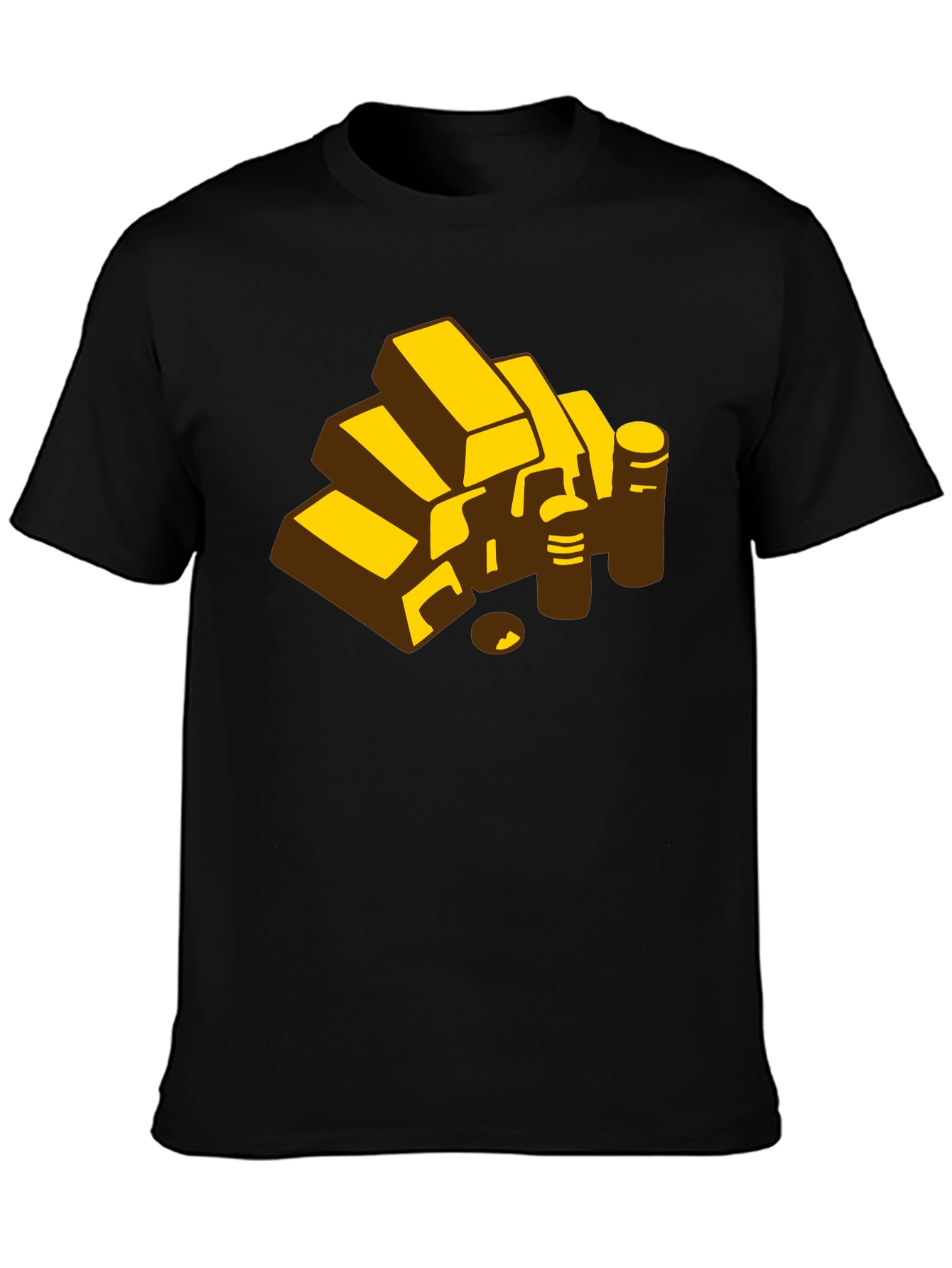 Gold Bars Graphic Tee - Mens Black T-Shirt