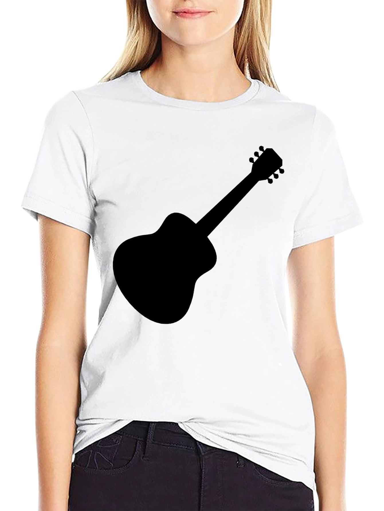 Guitar Graphic Black T-Shirt