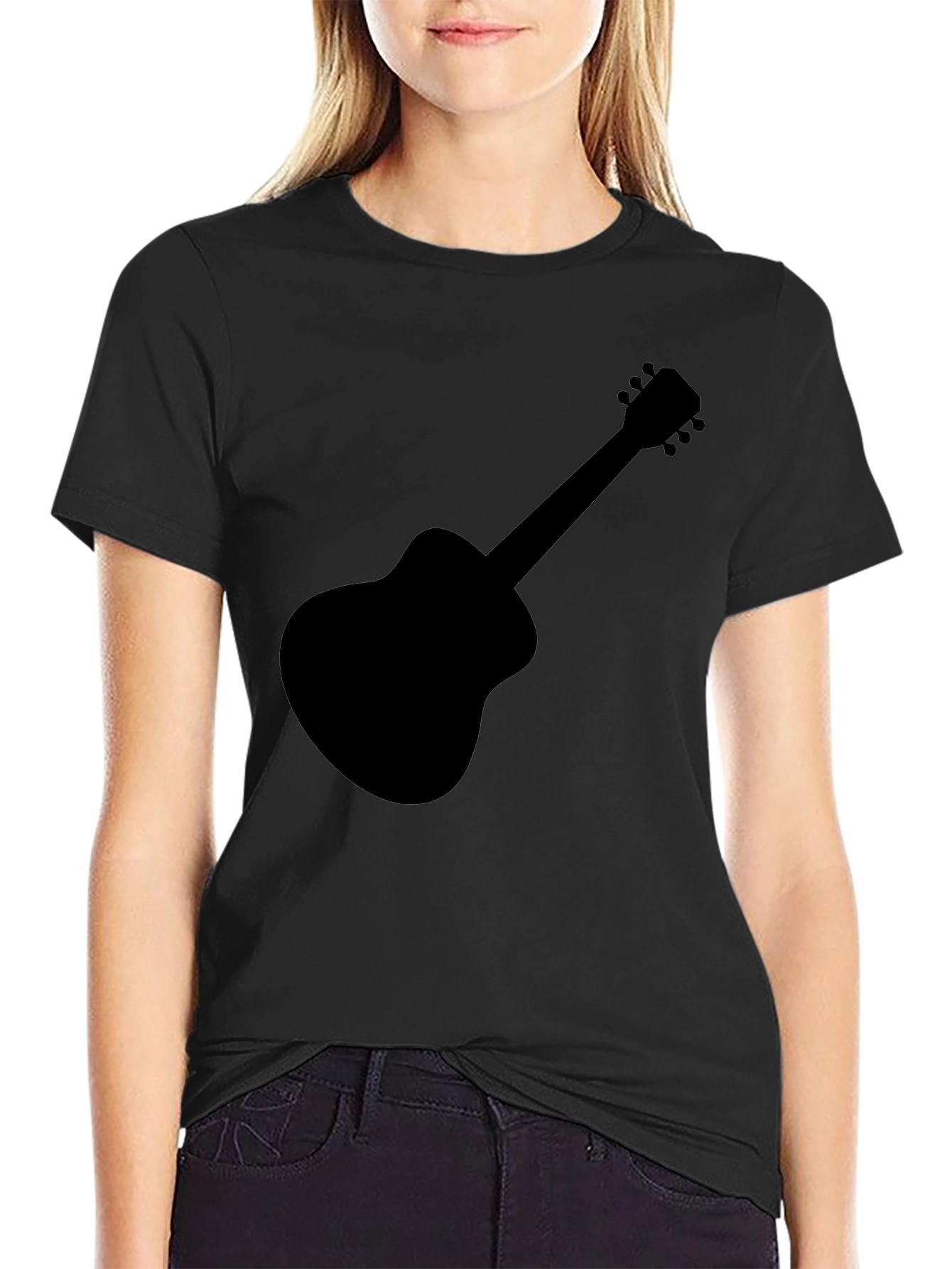 Guitar Graphic Black T-Shirt