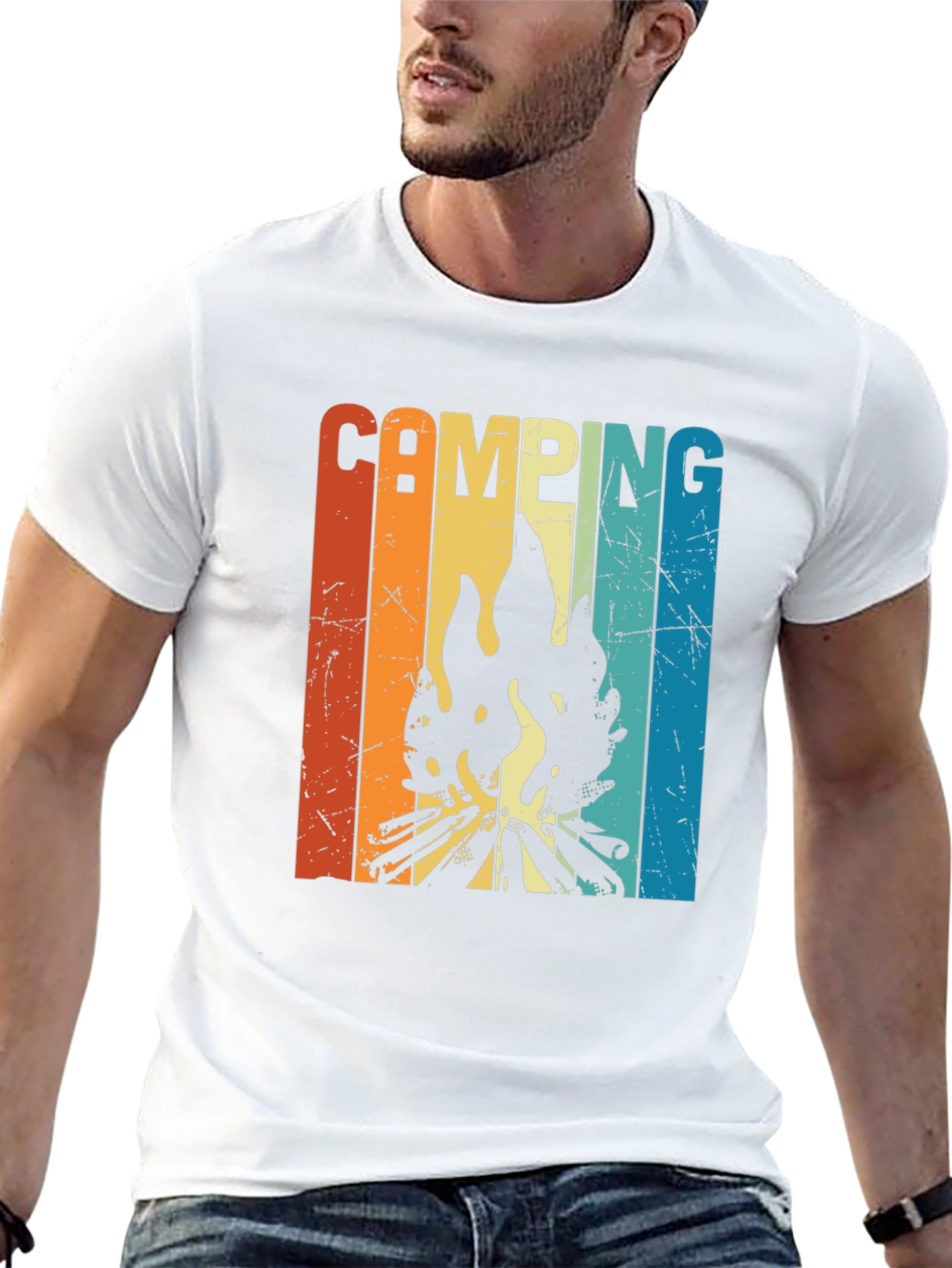 Retro Camping Bonfire T-Shirt