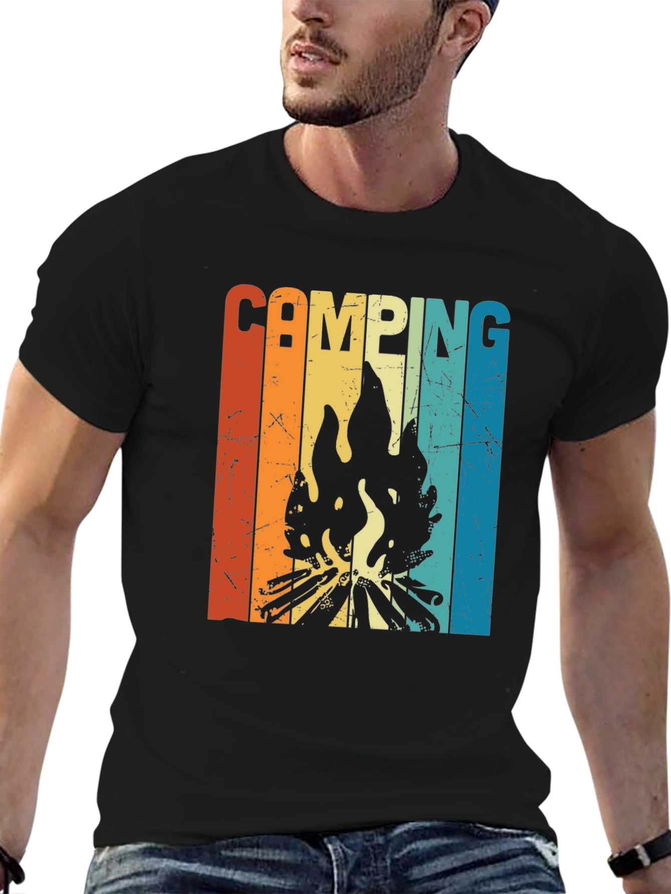 Retro Camping Bonfire T-Shirt