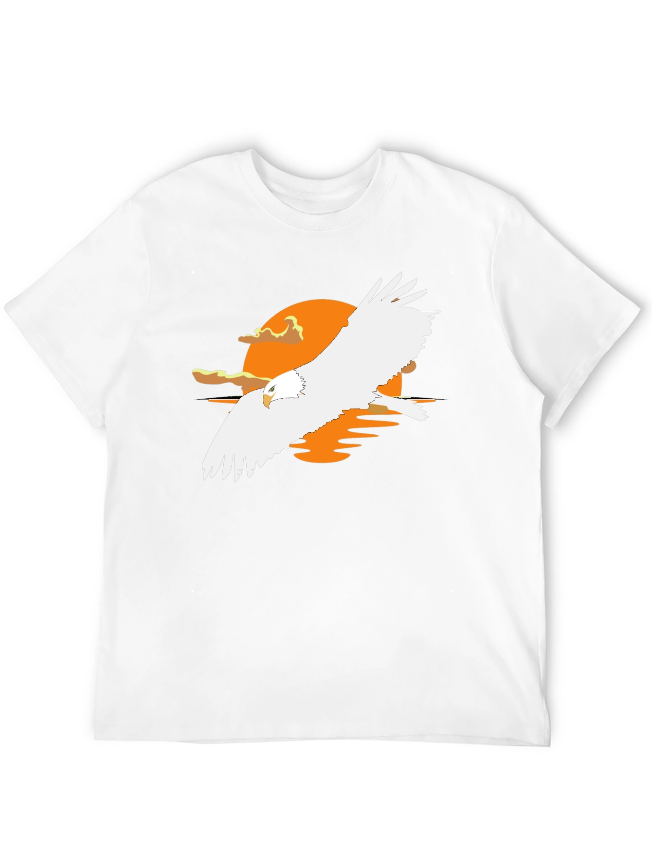 Eagle Sunset Graphic Tee - Stylish Black T-Shirt