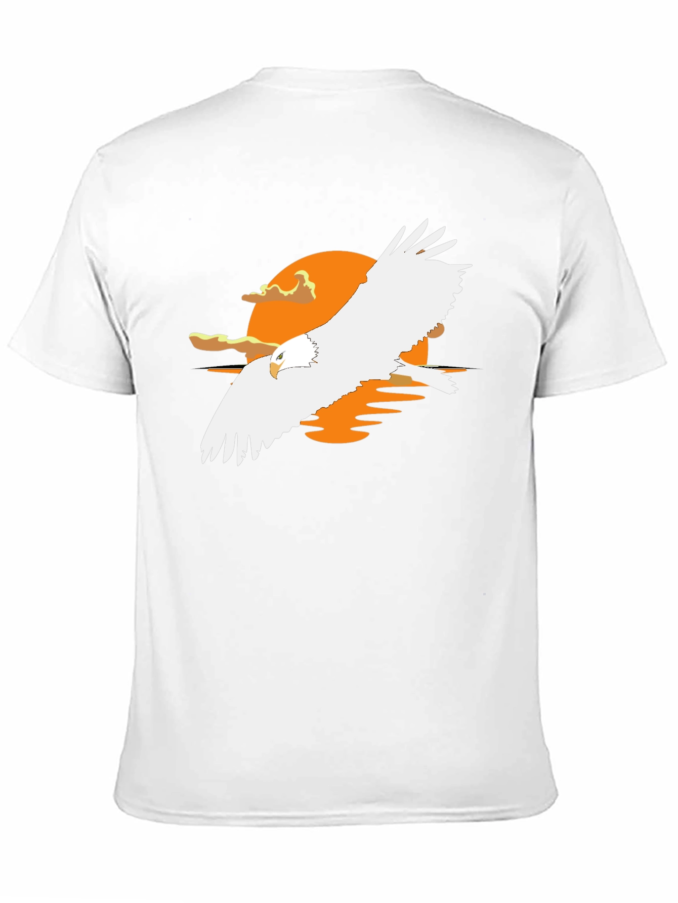 Eagle Sunset Graphic Tee - Stylish Black T-Shirt