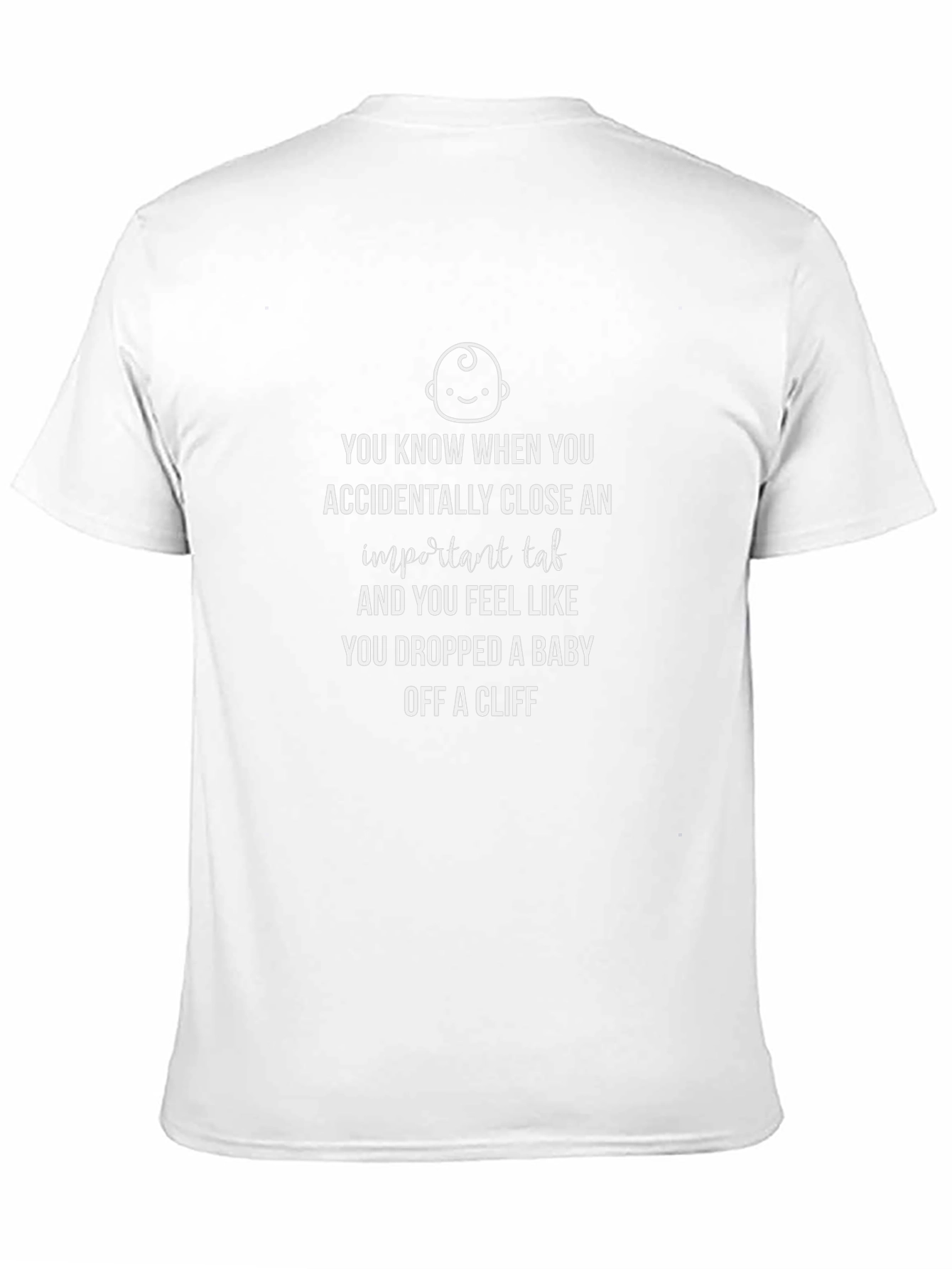 Accidentally Close Tab Baby Cliff Graphic T-Shirt