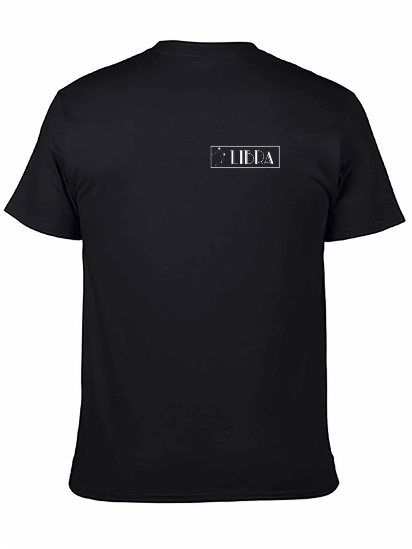 Libra Zodiac Graphic Tee - Black Cotton Blend