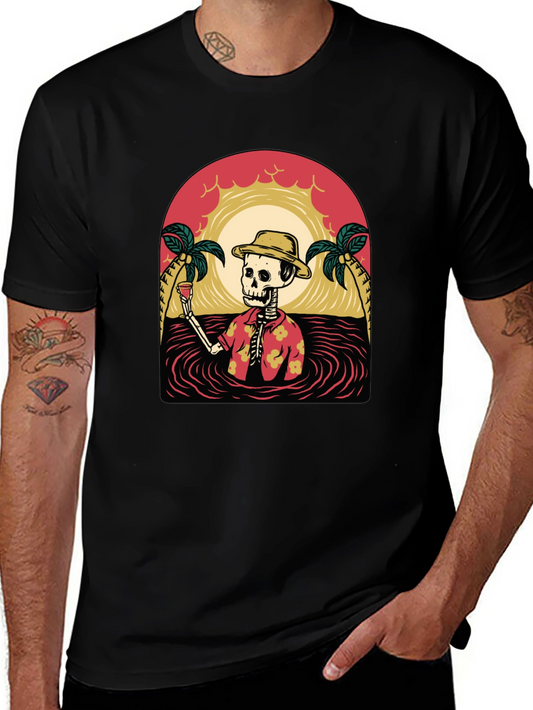 Tropical Skeleton Graphic T-Shirt