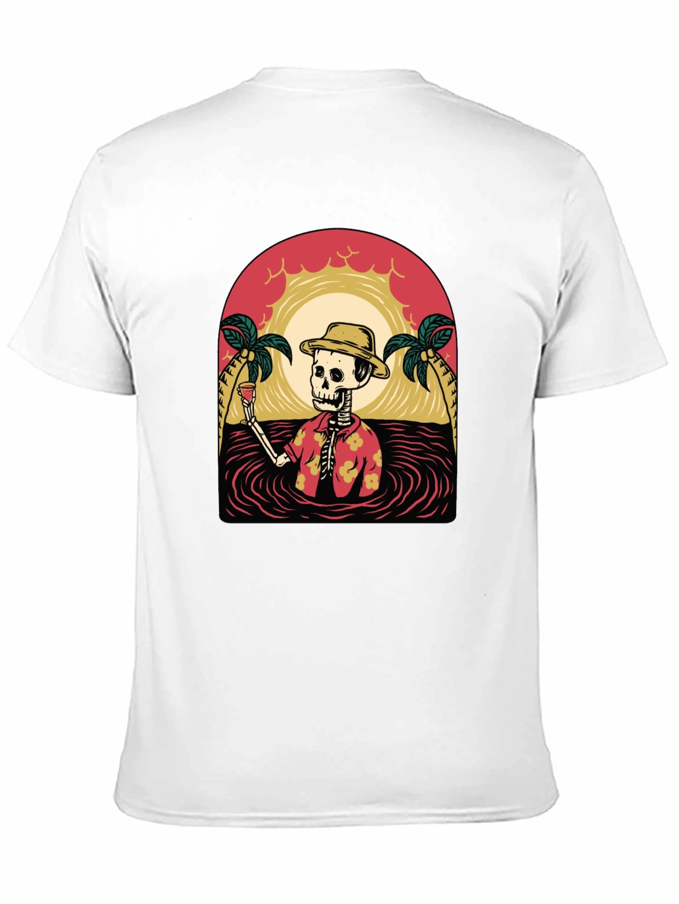 Tropical Skeleton Graphic T-Shirt