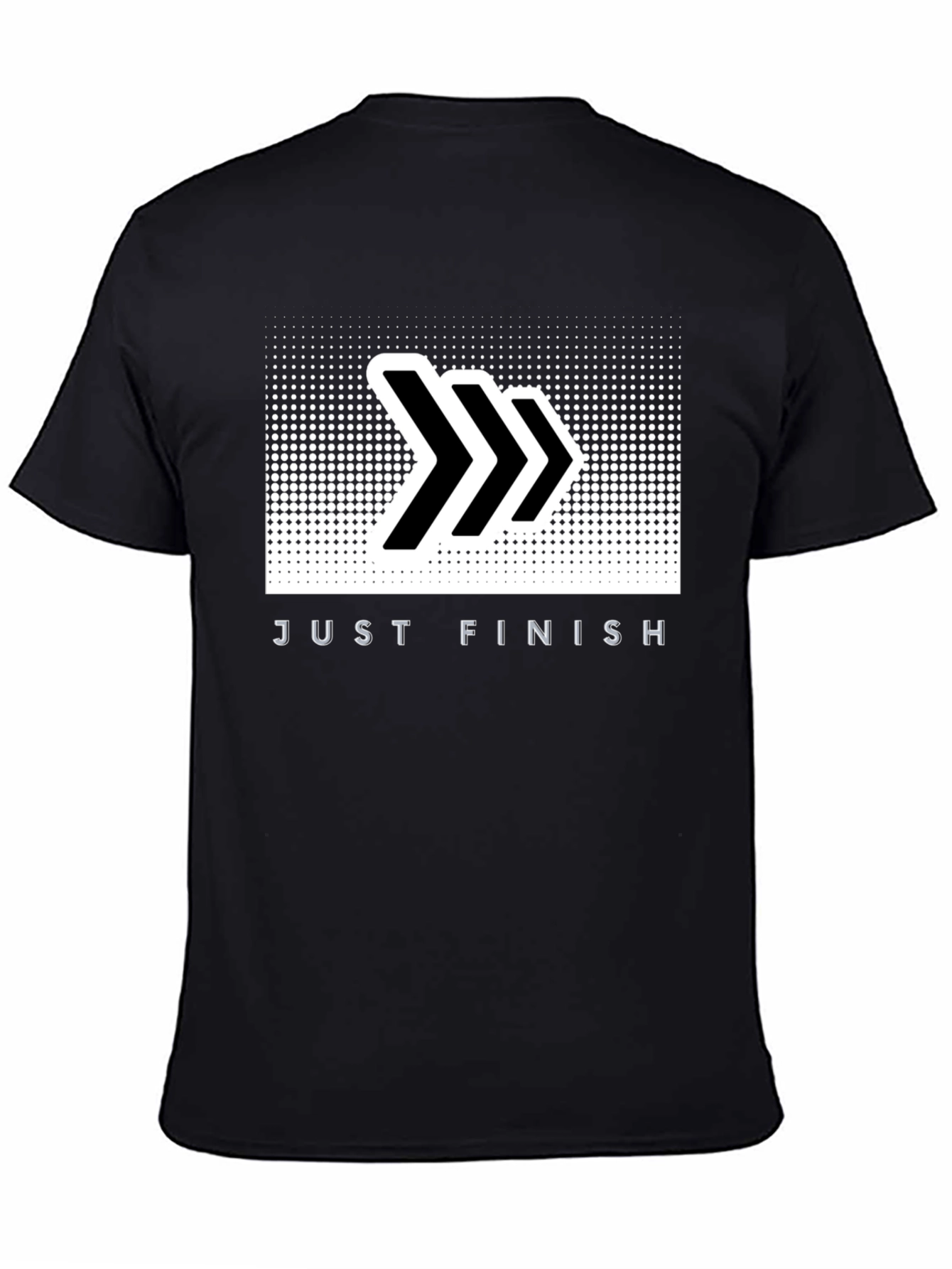 Just Finish Black Graphic Tee