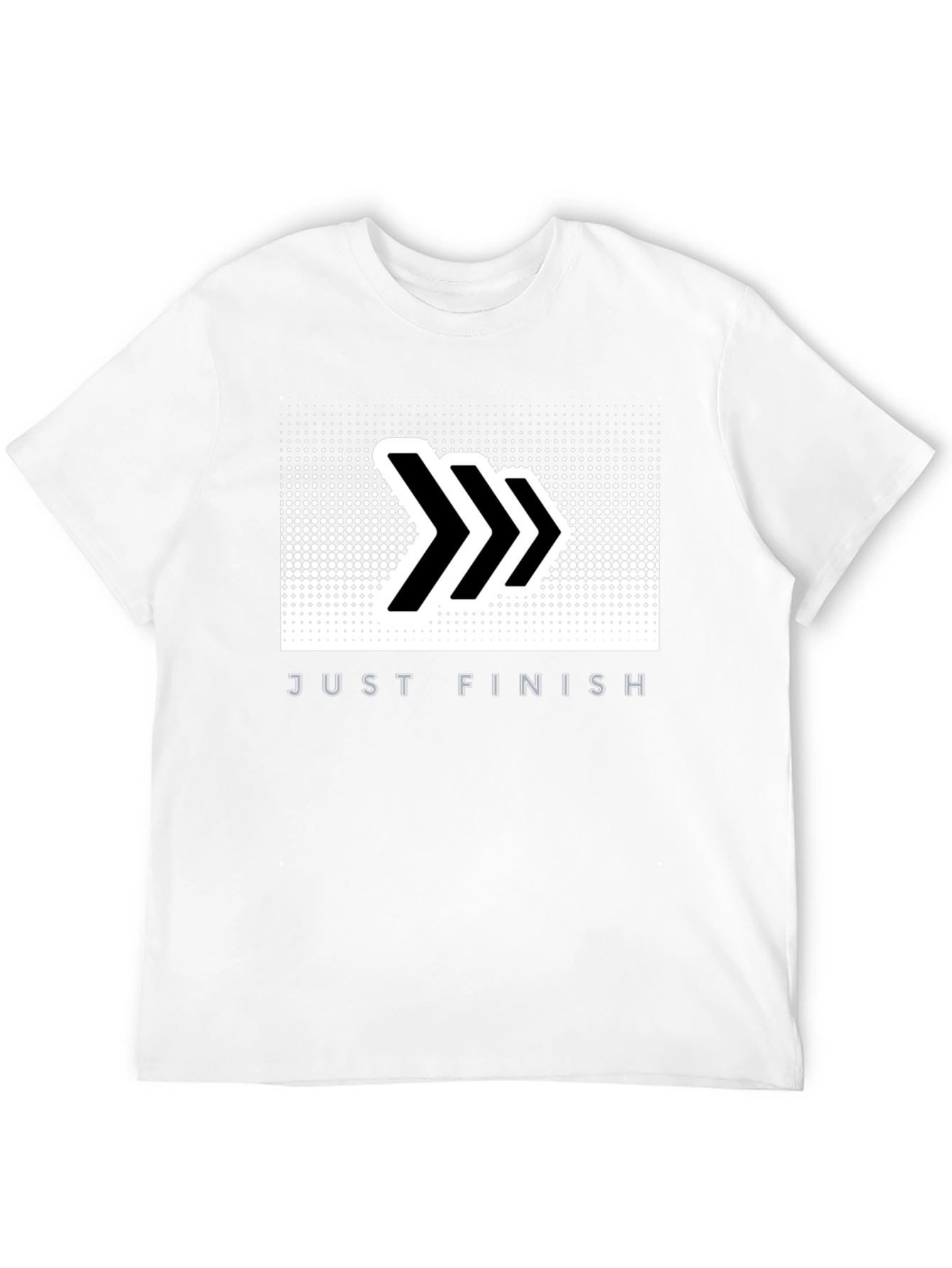 Just Finish Black Graphic Tee