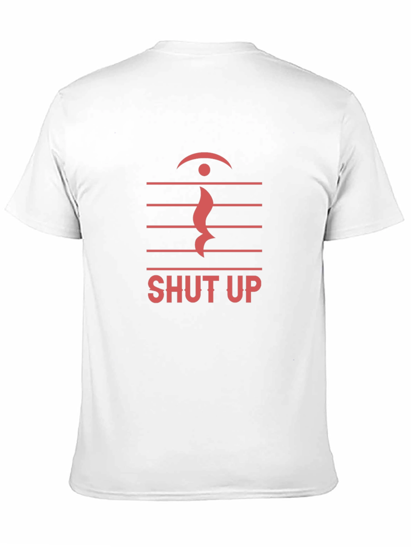 Shut Up Music Note Graphic T-Shirt