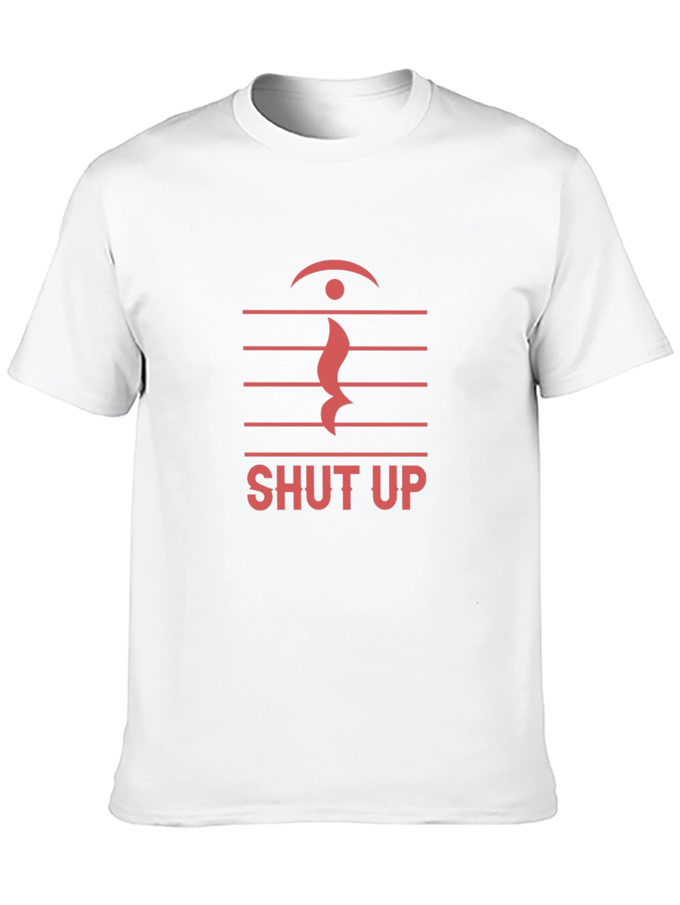 Shut Up Music Note Graphic T-Shirt