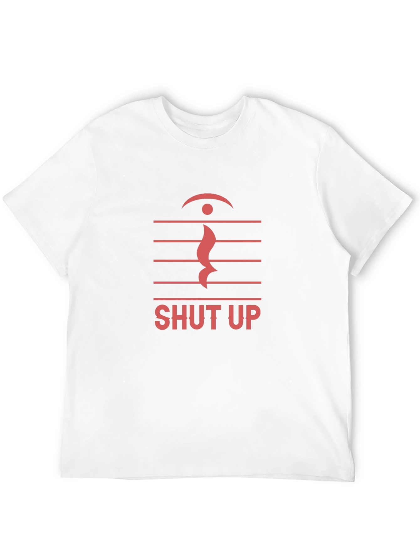 Shut Up Music Note Graphic T-Shirt