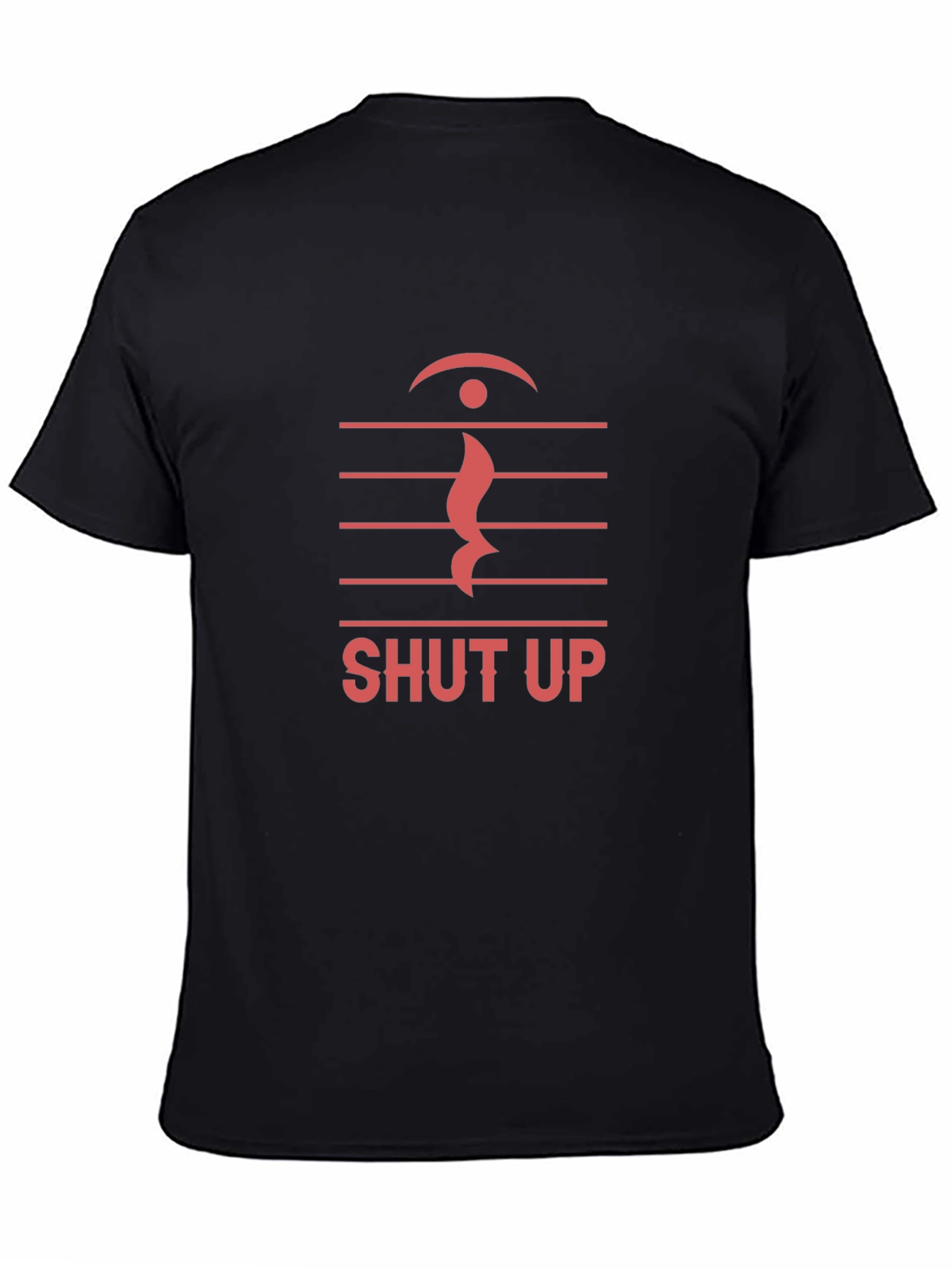 Shut Up Music Note Graphic T-Shirt