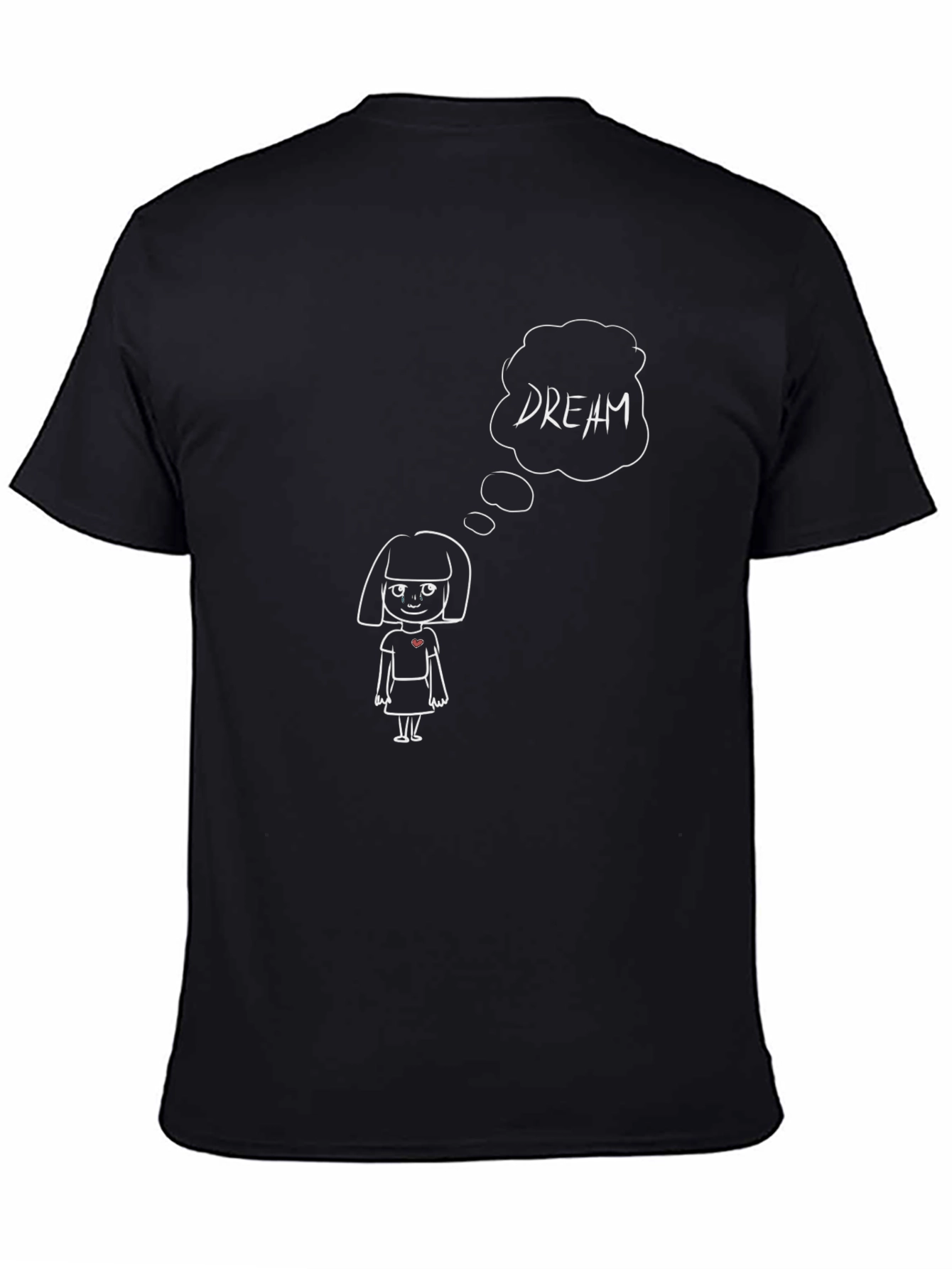 Dreamer Graphic Tee - Black Cotton Unisex