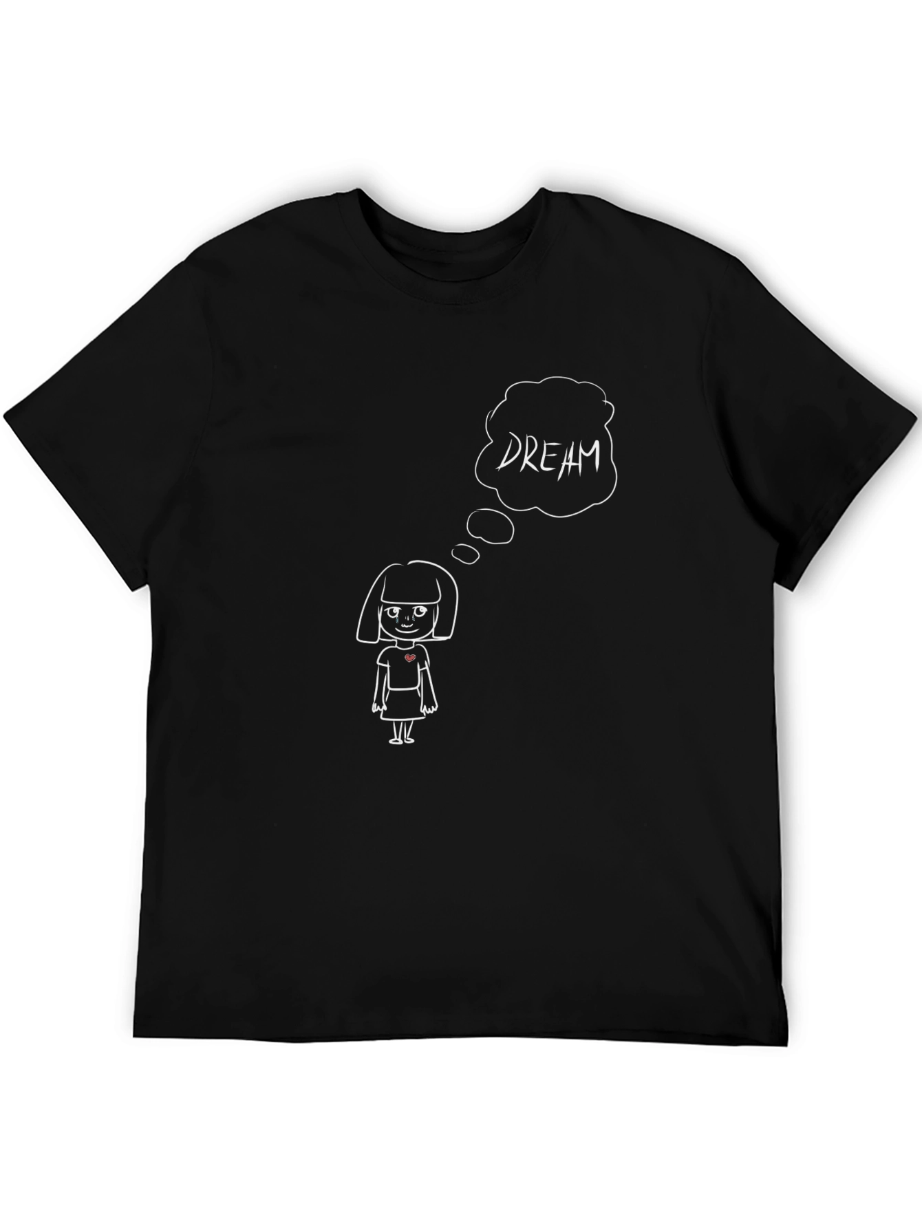 Dreamer Graphic Tee - Black Cotton Unisex