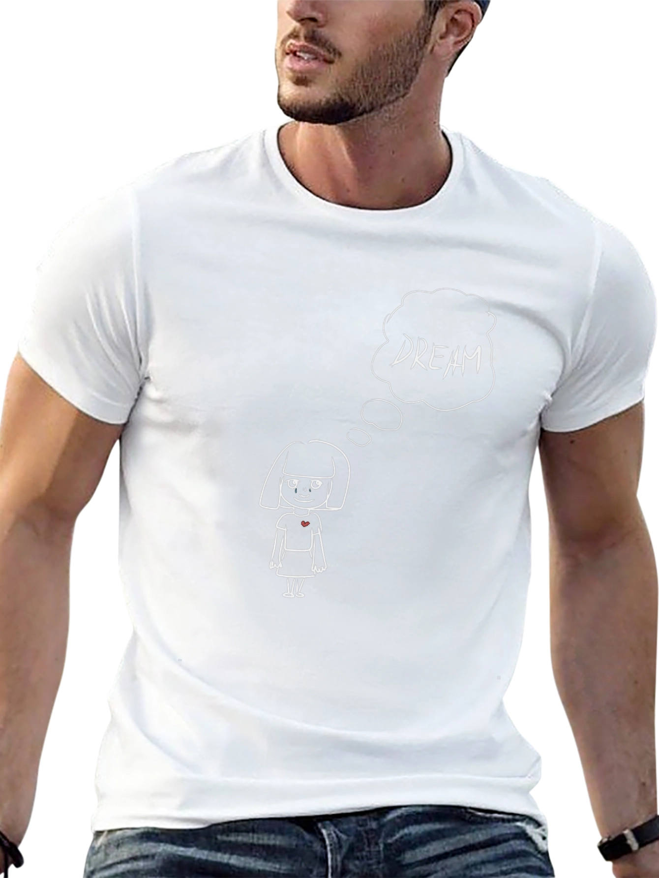 Dreamer Graphic Tee - Black Cotton Unisex