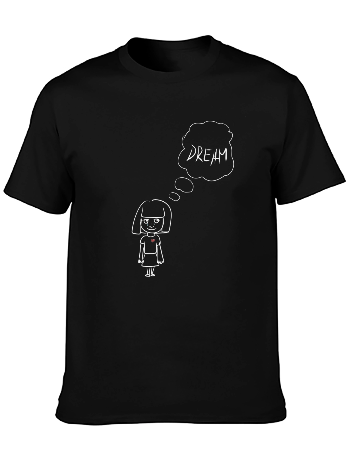Dreamer Graphic Tee - Black Cotton Unisex