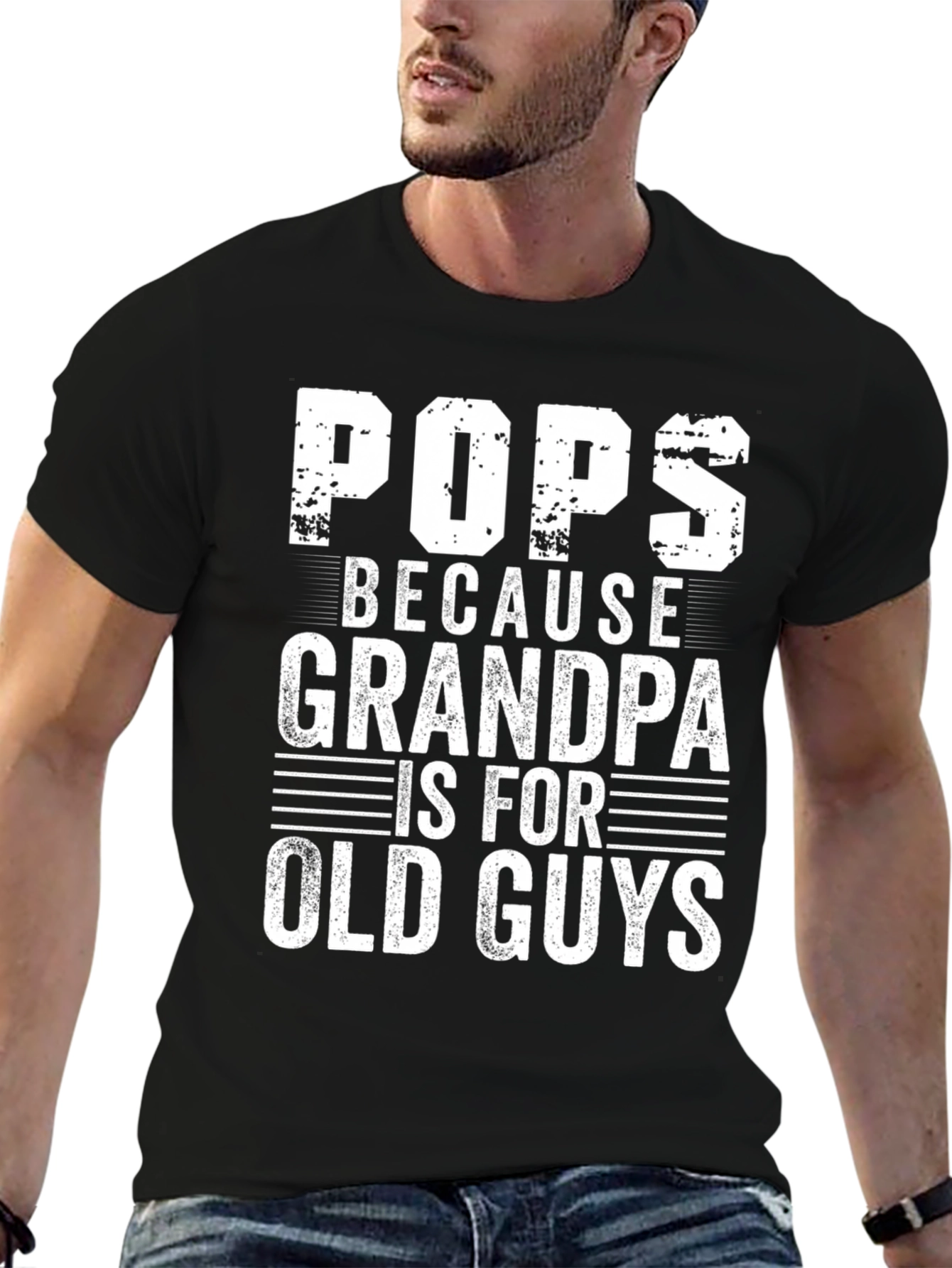 Funny Pops Because Grandpa Graphic T-Shirt