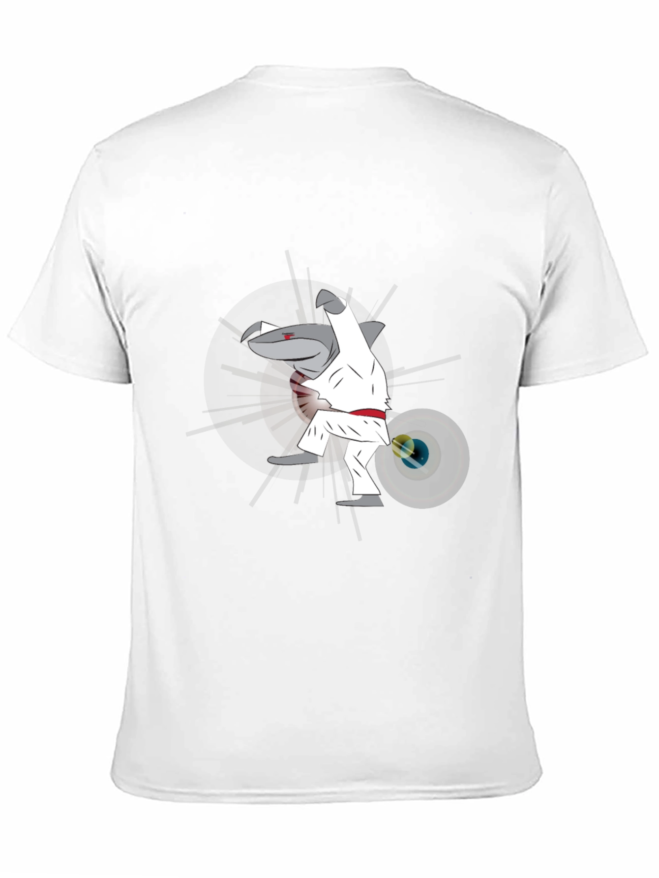 Martial Arts Shark Graphic Tee - Black