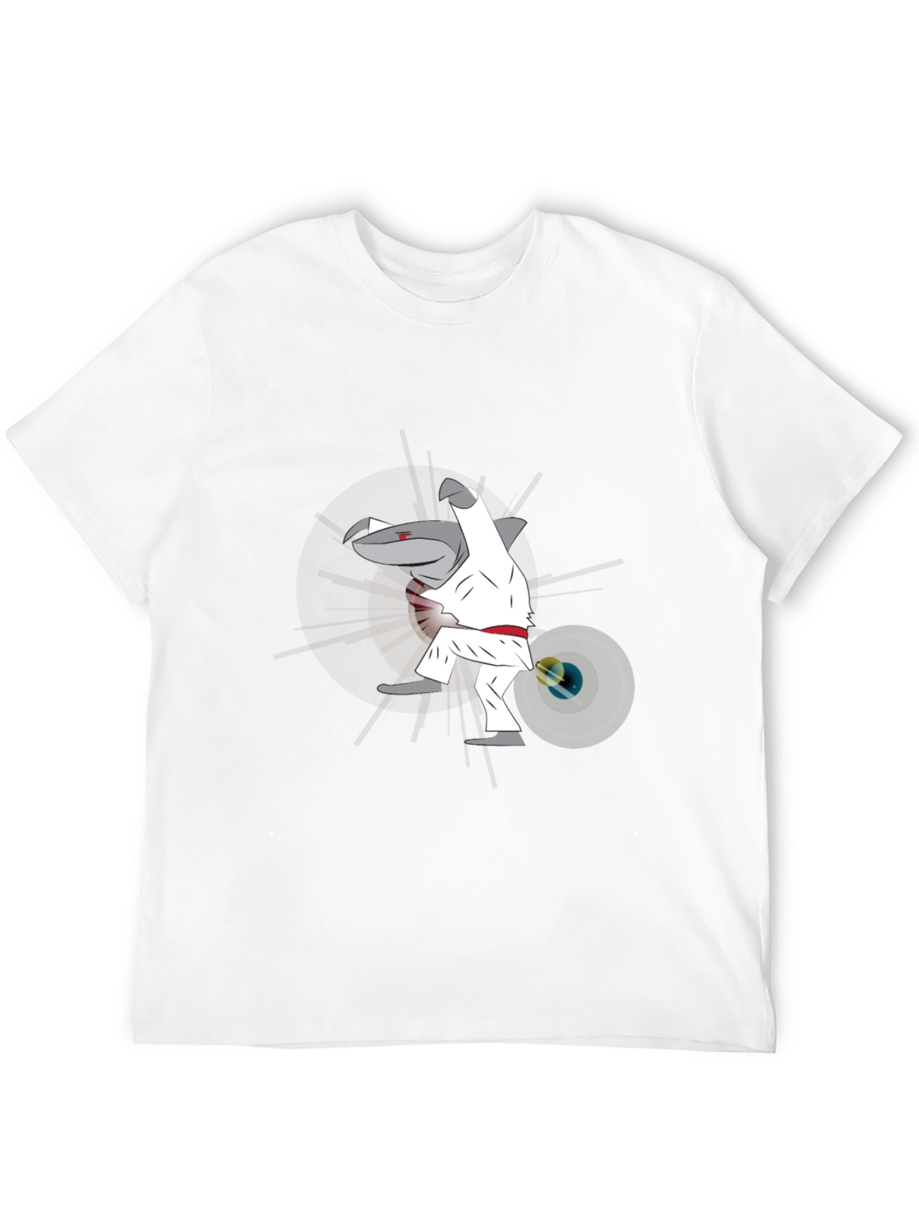 Martial Arts Shark Graphic Tee - Black