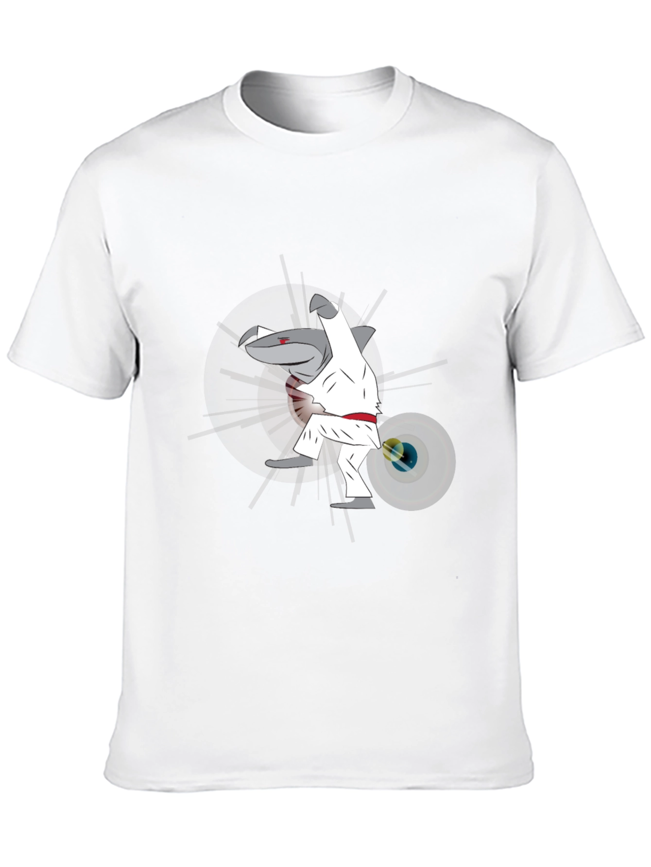 Martial Arts Shark Graphic Tee - Black