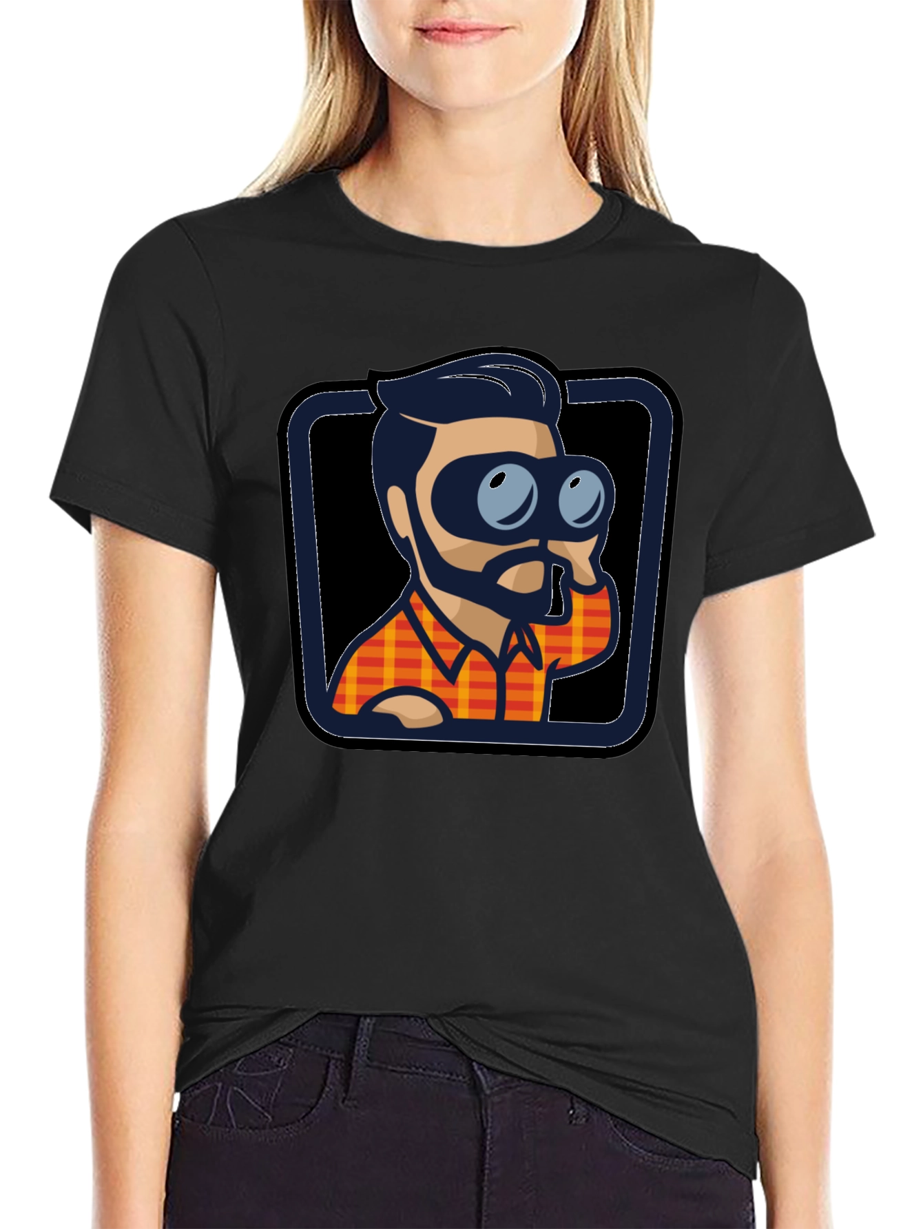 Binocular Guy T-Shirt - Black Novelty Tee