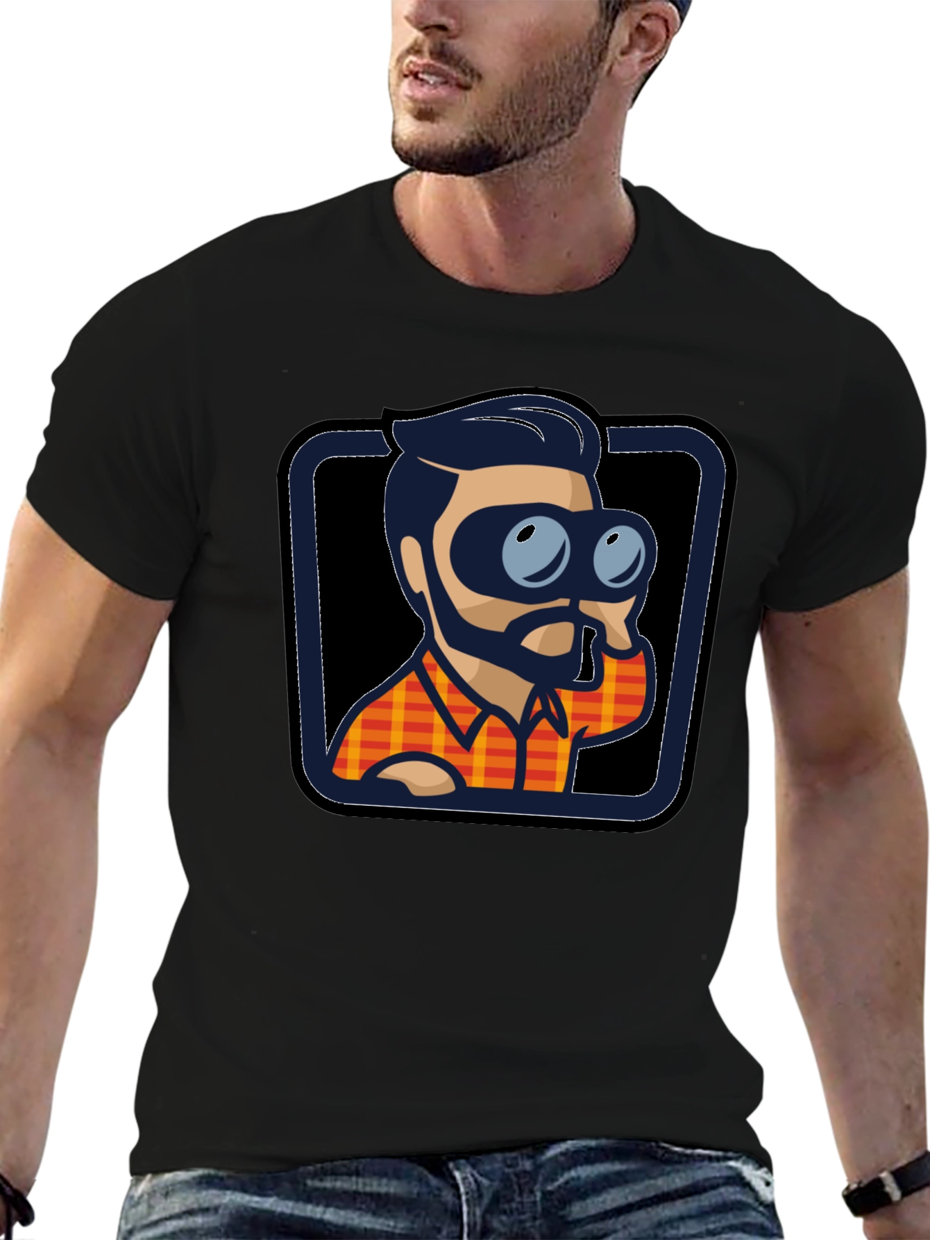 Binocular Guy T-Shirt - Black Novelty Tee