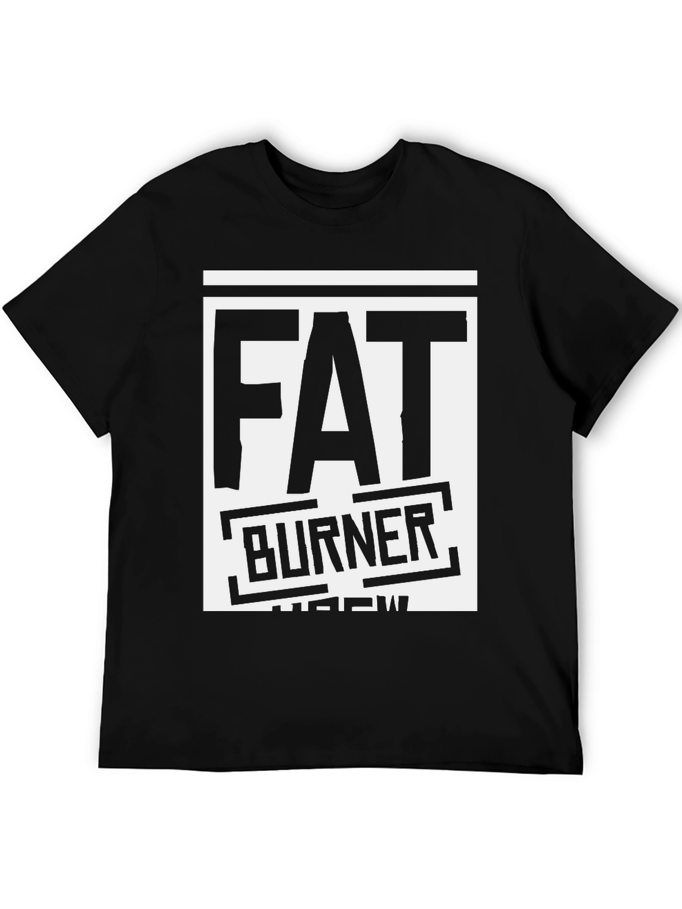 Fat Burner Crew Black Graphic Tee Shirt