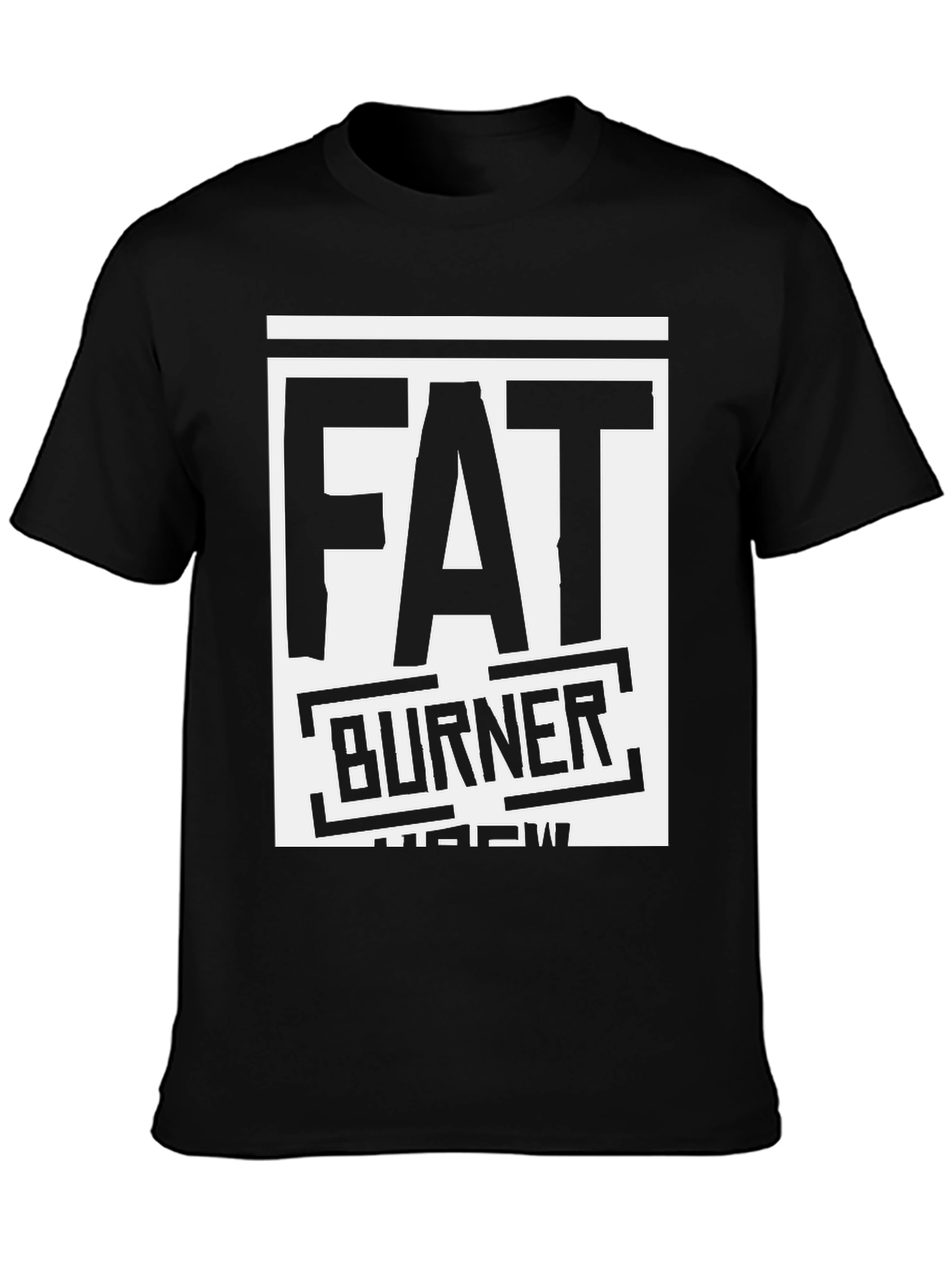 Fat Burner Crew Black Graphic Tee Shirt