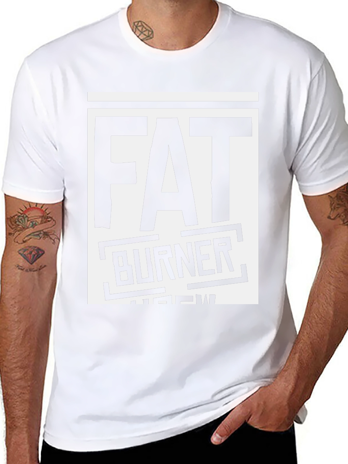 Fat Burner Crew Black Graphic Tee Shirt