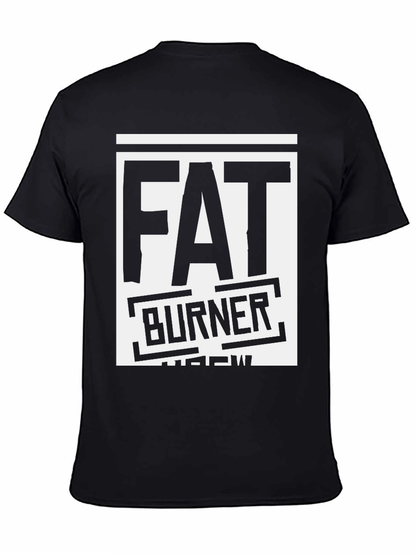 Fat Burner Crew Black Graphic Tee Shirt