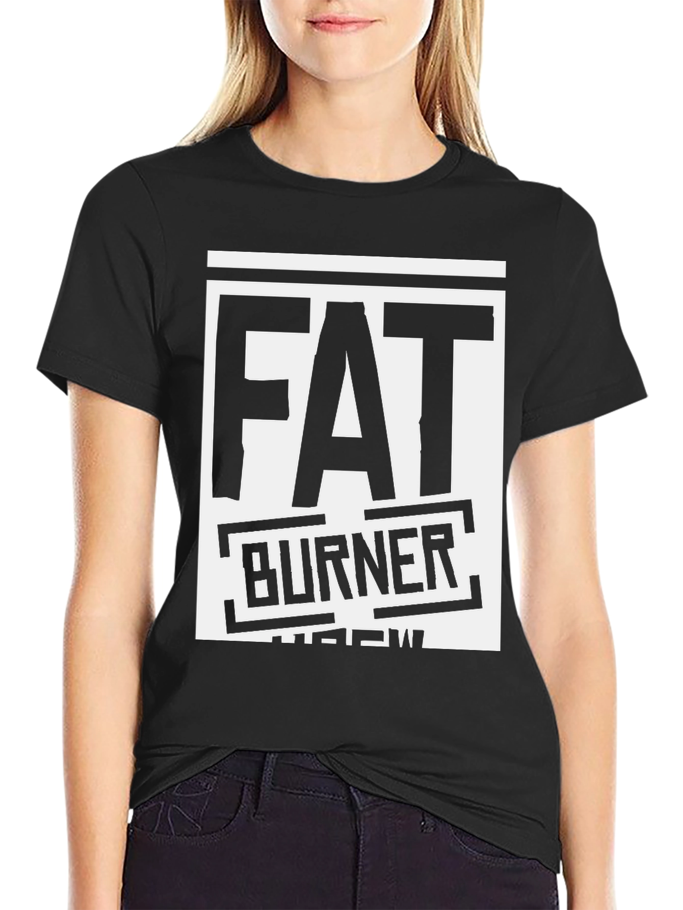 Fat Burner Crew Black Graphic Tee Shirt
