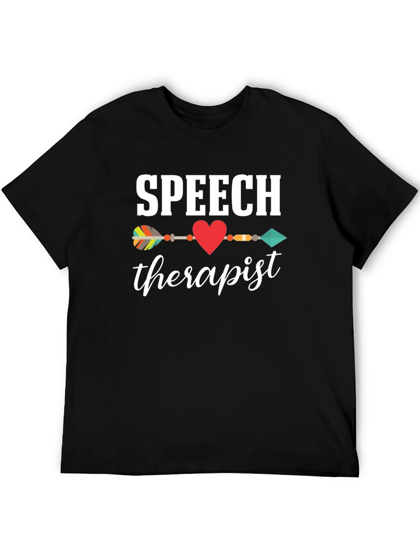 Speech Therapist T-Shirt Arrow Heart Design