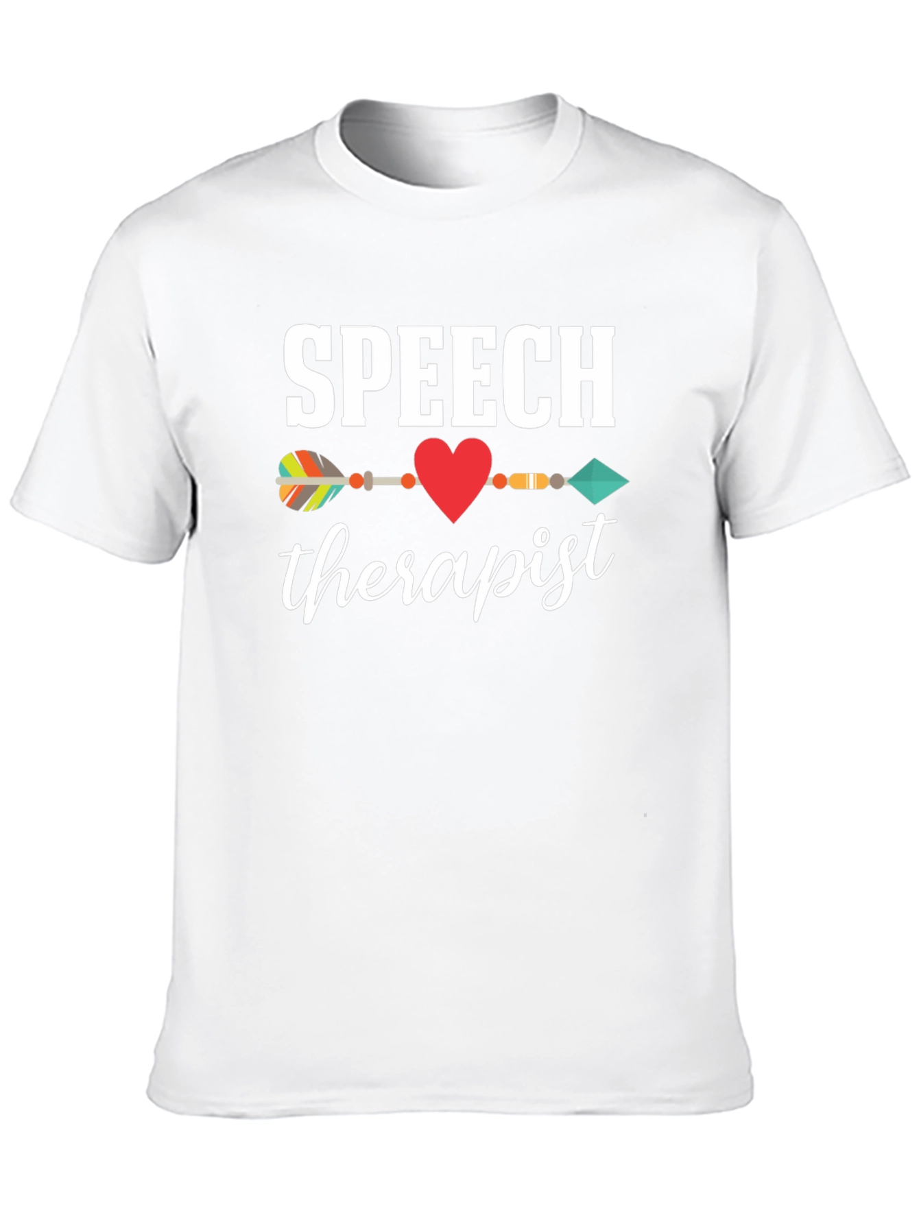 Speech Therapist T-Shirt Arrow Heart Design