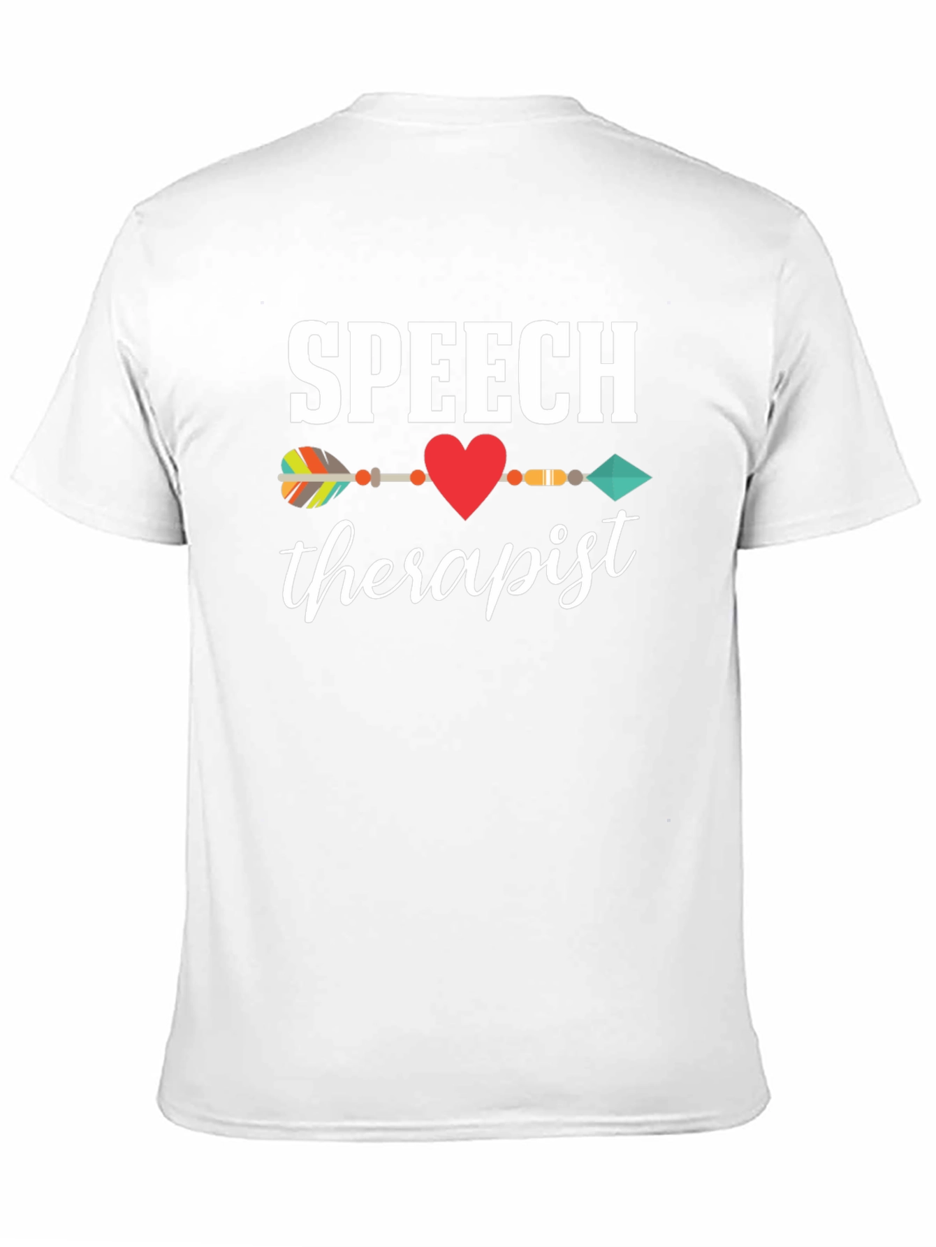 Speech Therapist T-Shirt Arrow Heart Design