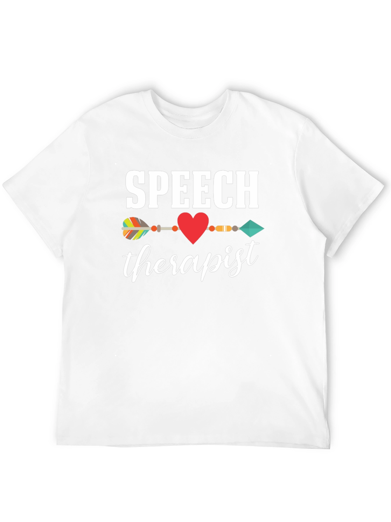 Speech Therapist T-Shirt Arrow Heart Design