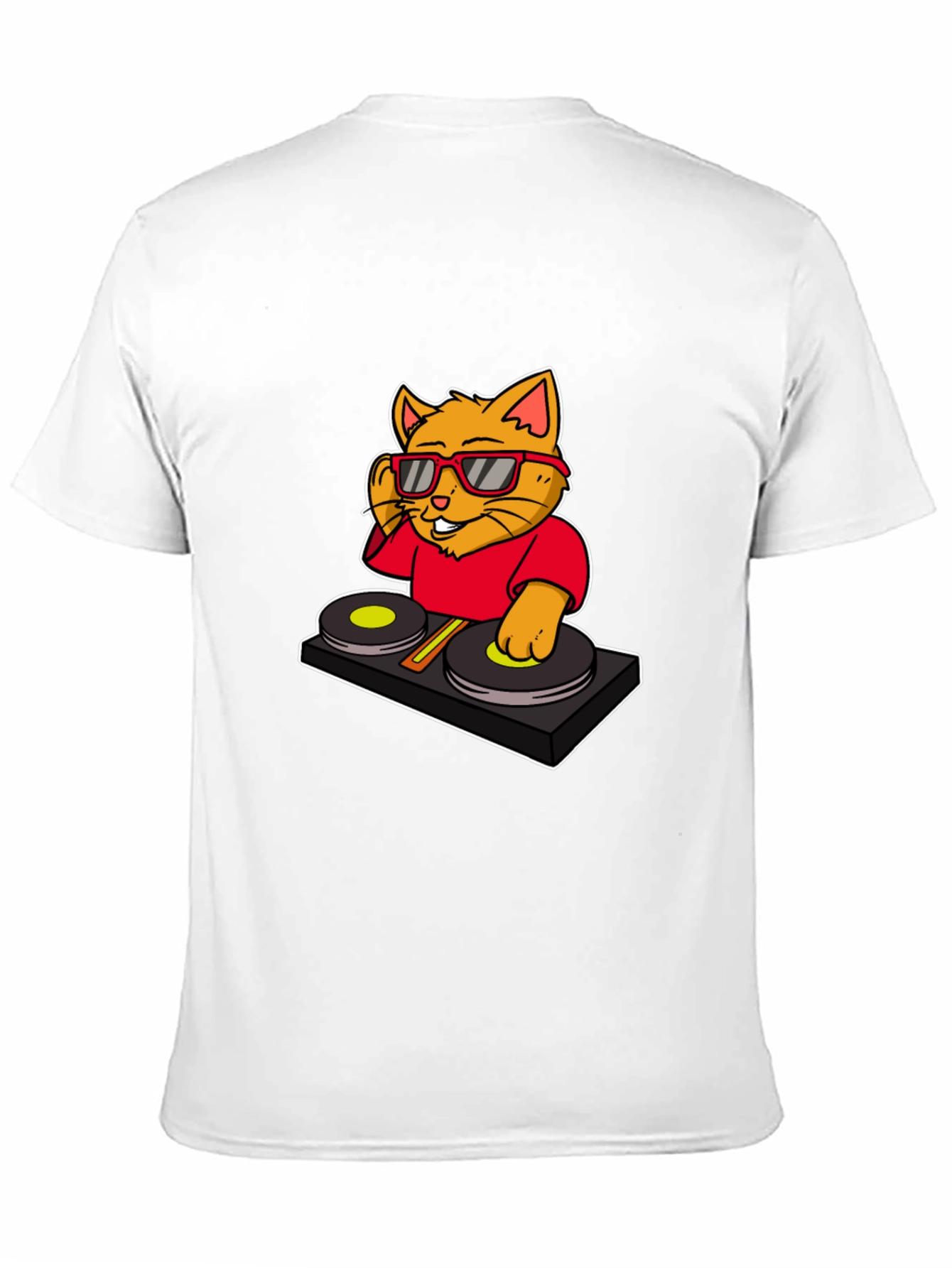 DJ Cat Graphic T-Shirt - Cool Music Lover Tee