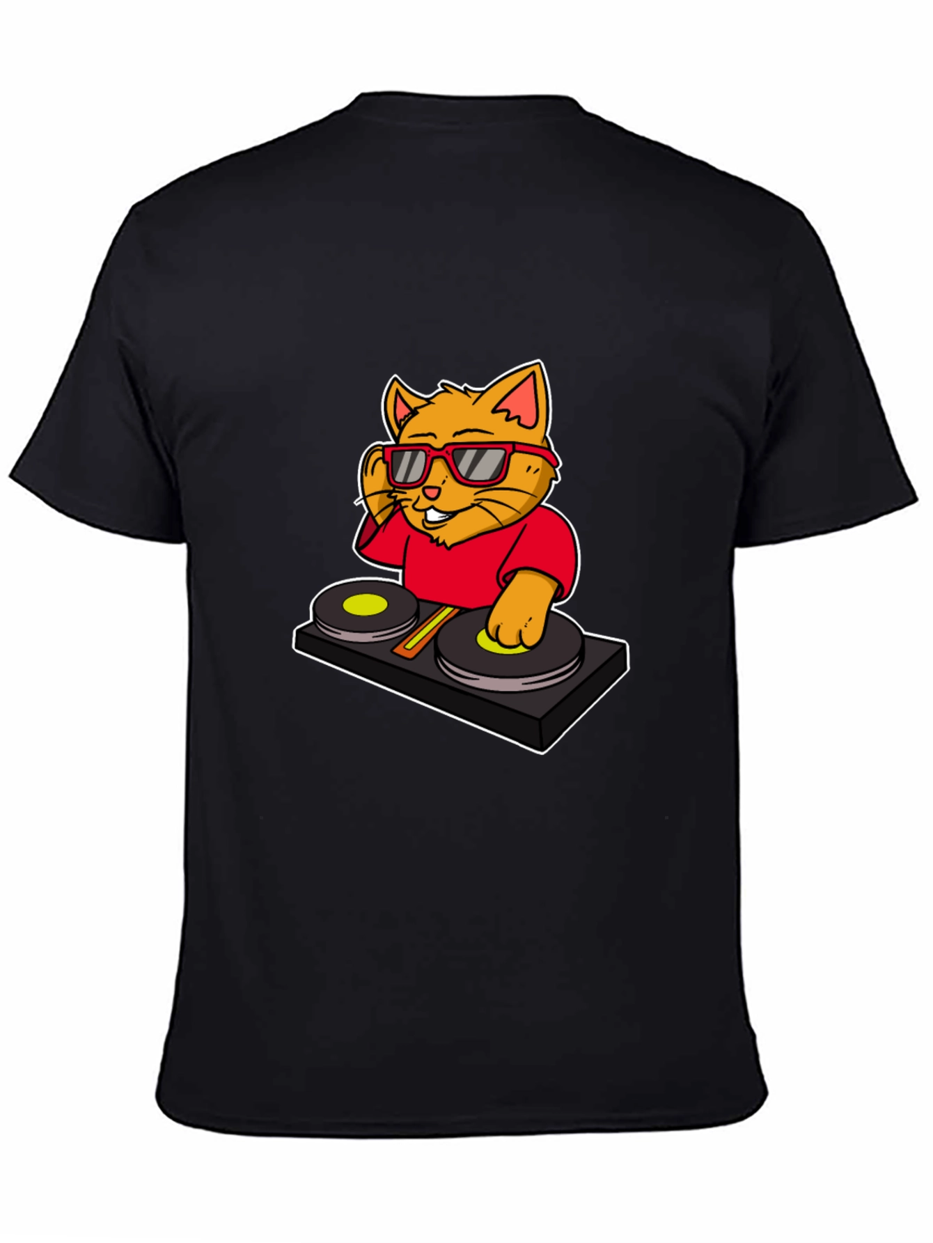 DJ Cat Graphic T-Shirt - Cool Music Lover Tee
