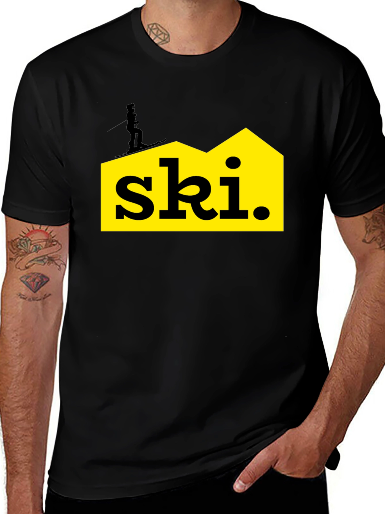 Ski Graphic Tee - Black Unisex T-Shirt