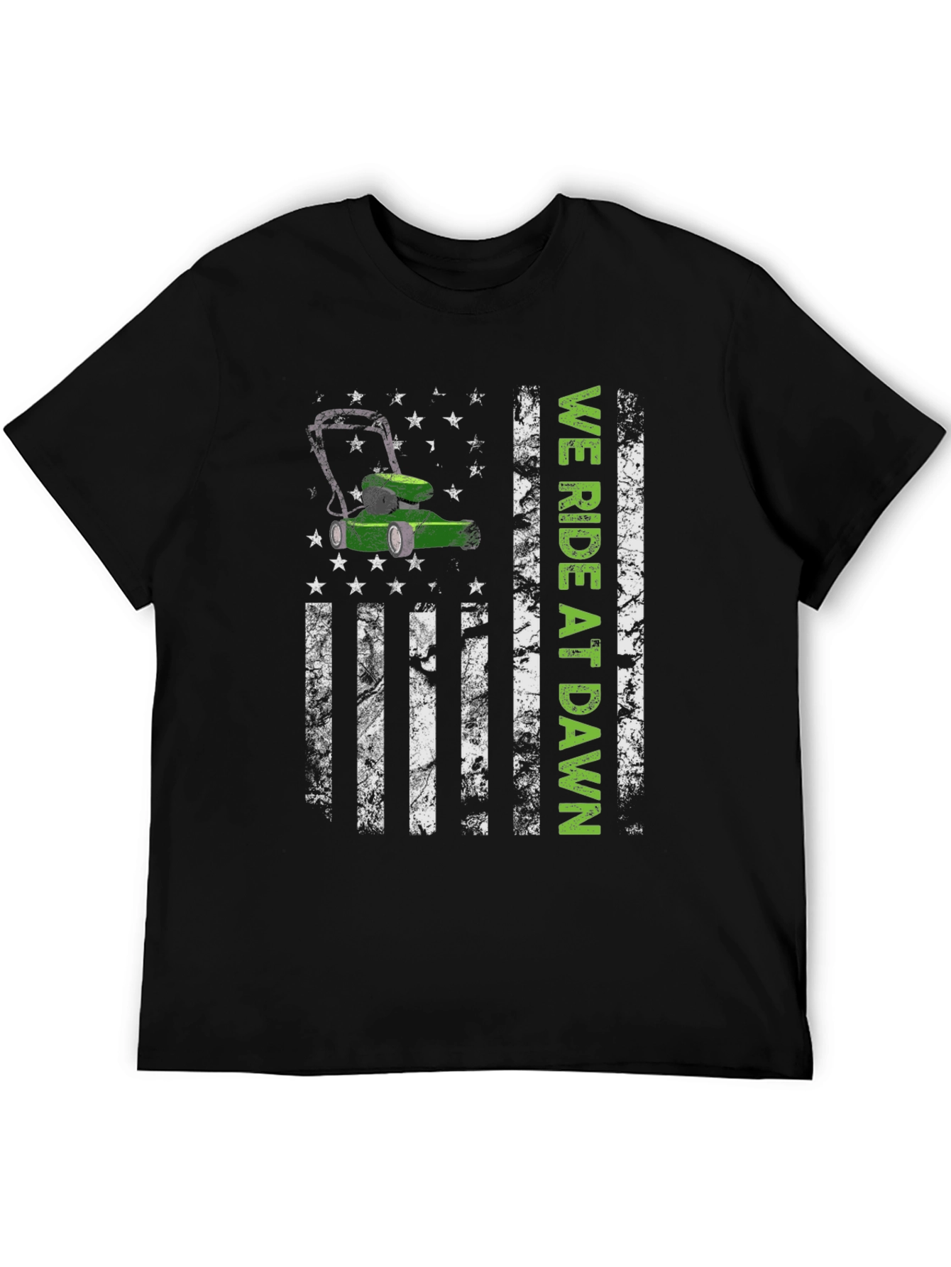 We Ride at Dawn Lawn Mower Graphic Tee
