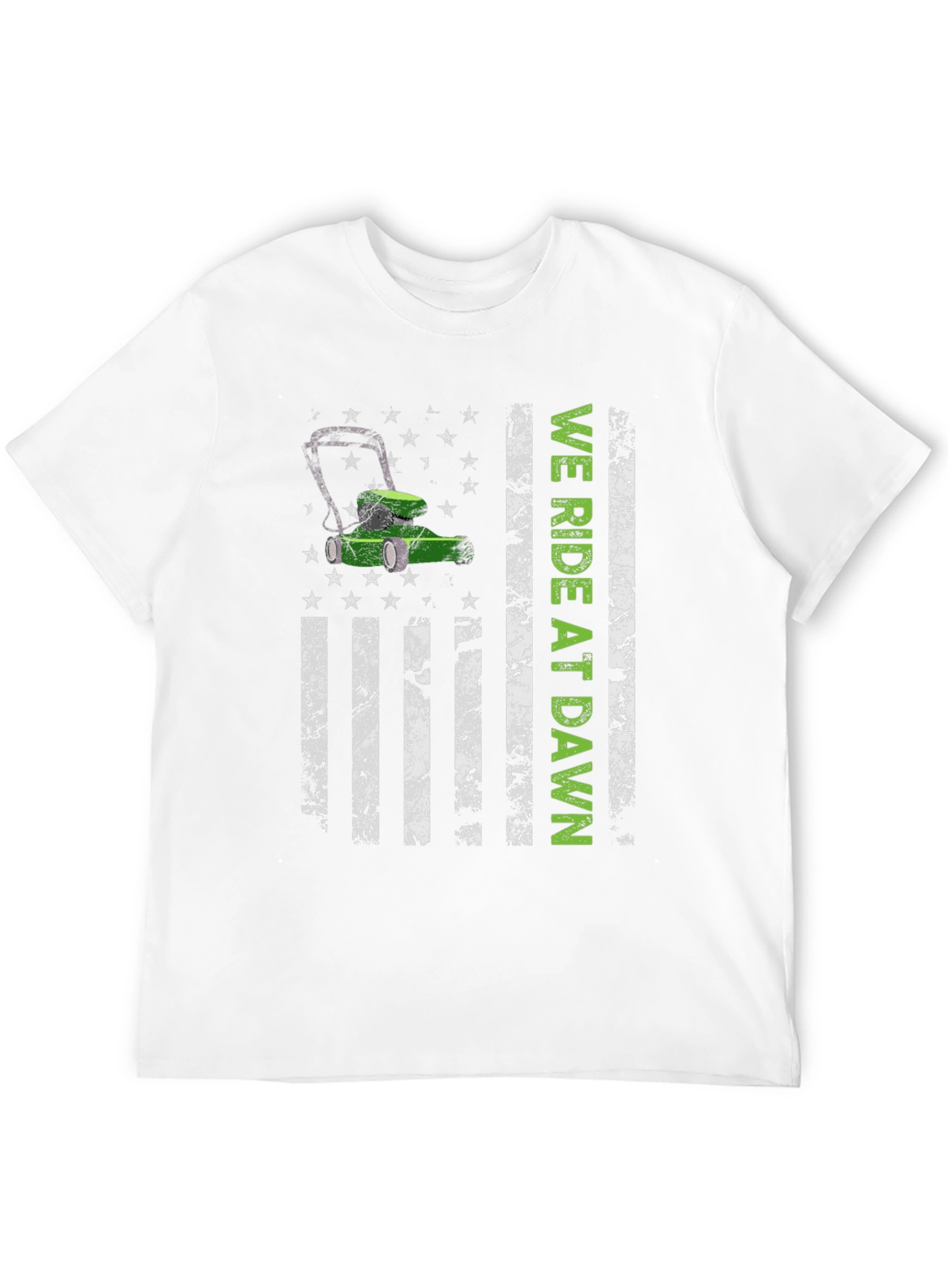 We Ride at Dawn Lawn Mower Graphic Tee