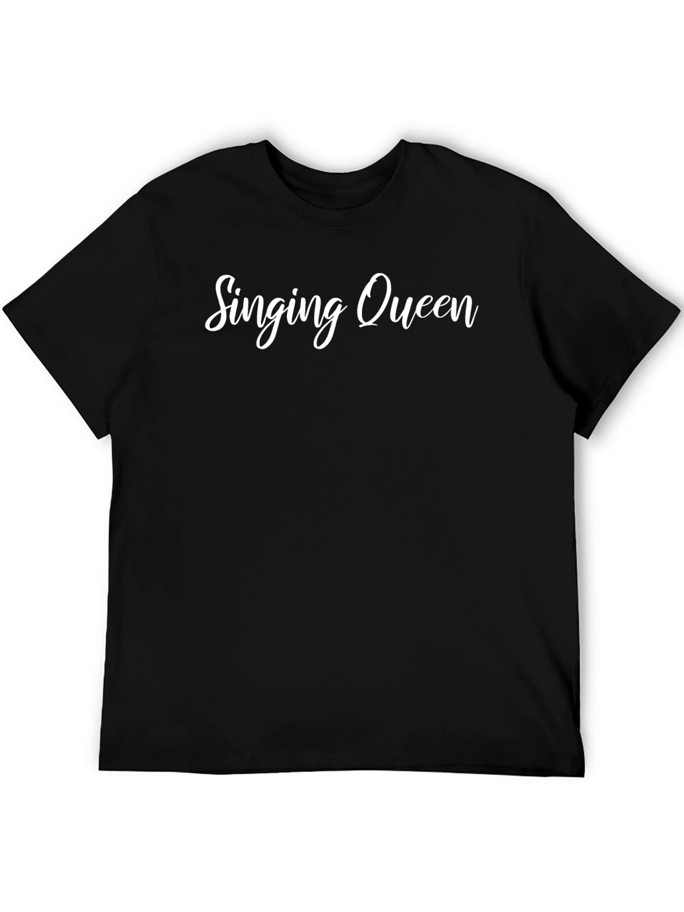 Singing Queen Graphic Tee - Black Cotton T-Shirt