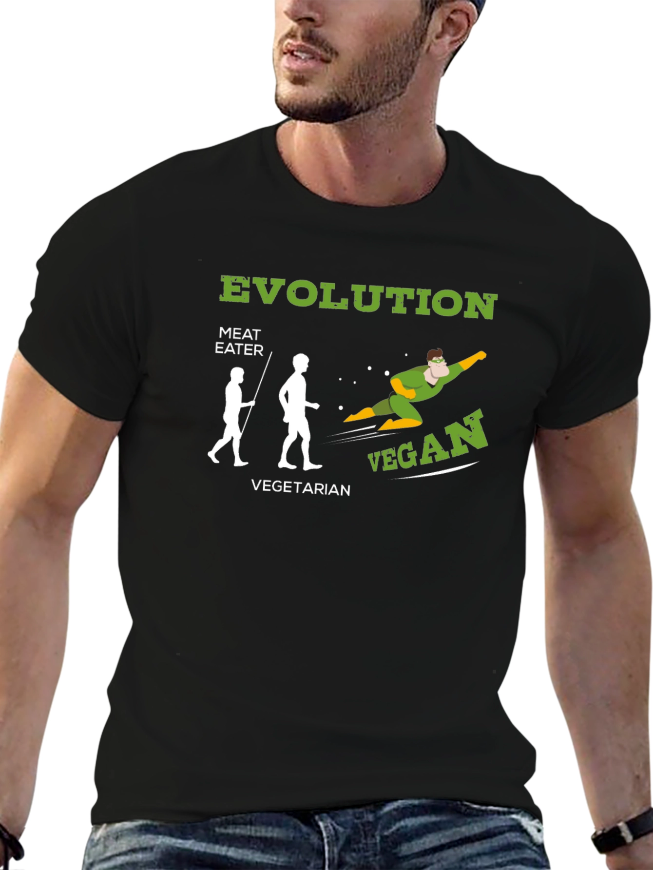 Vegan Evolution T-Shirt: Green Superfood Power!