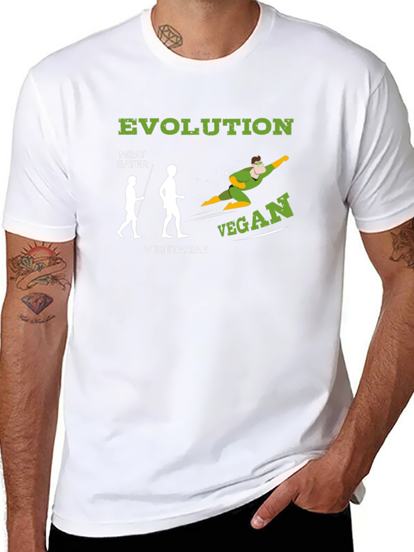 Vegan Evolution T-Shirt: Green Superfood Power!