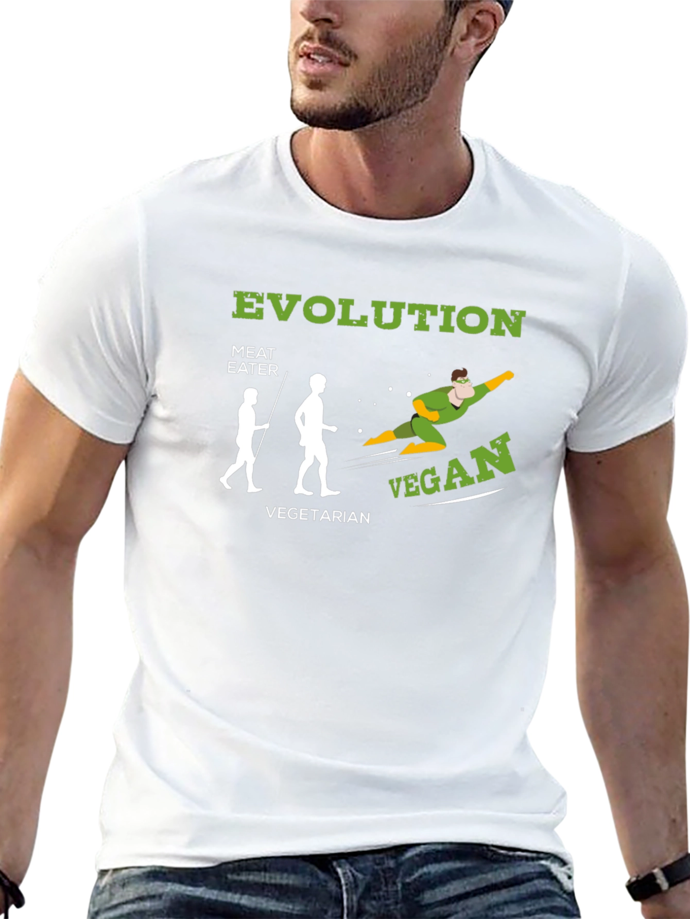 Vegan Evolution T-Shirt: Green Superfood Power!