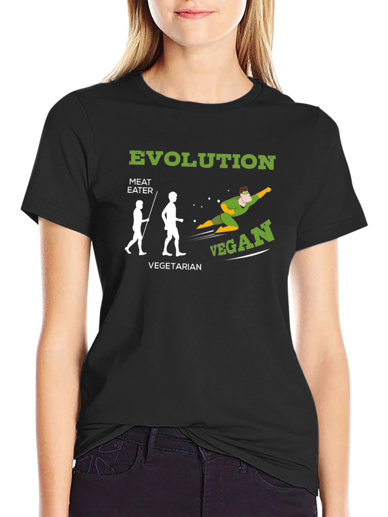 Vegan Evolution T-Shirt: Green Superfood Power!