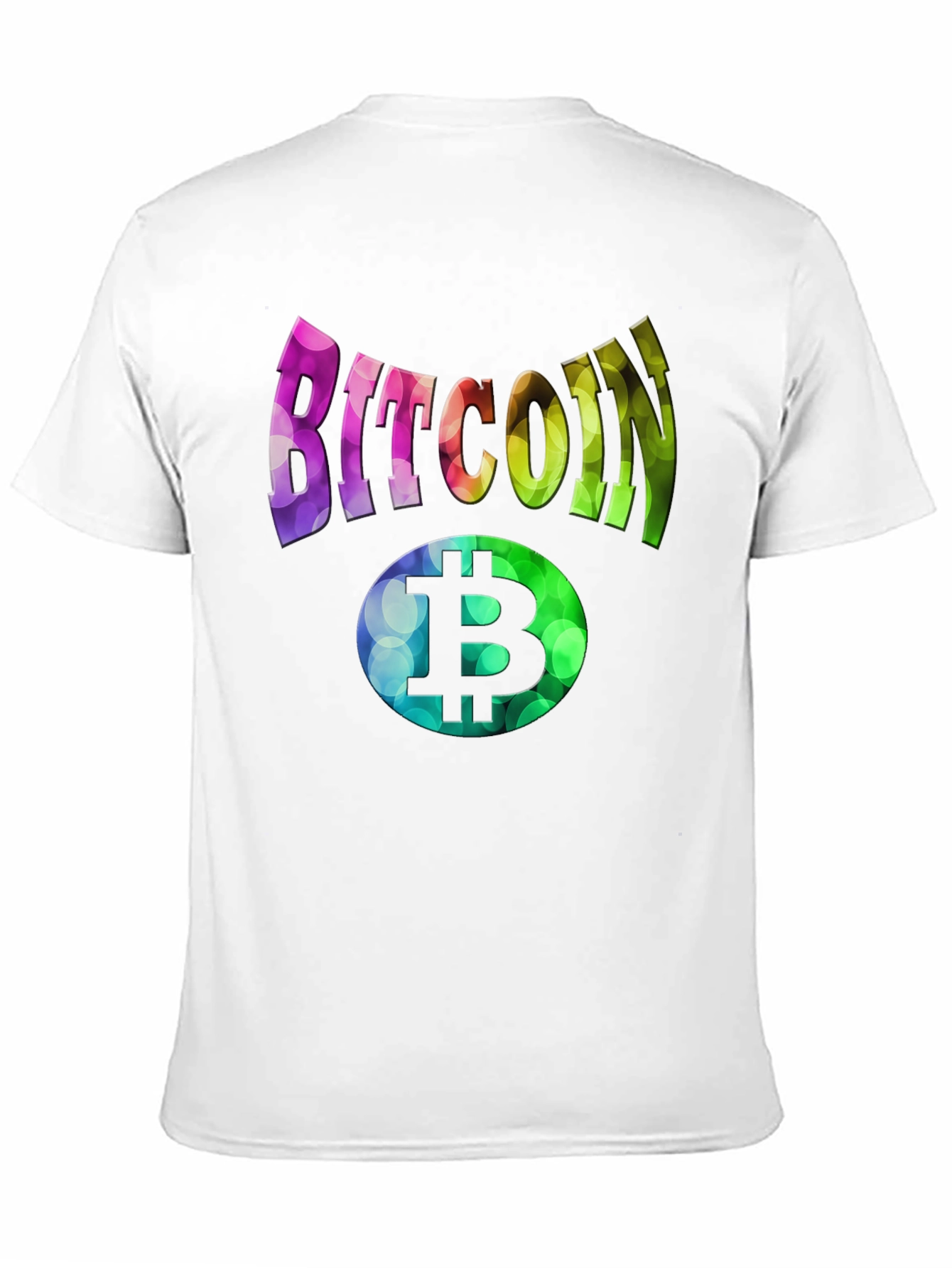 Bitcoin Rainbow Graphic Black T-Shirt