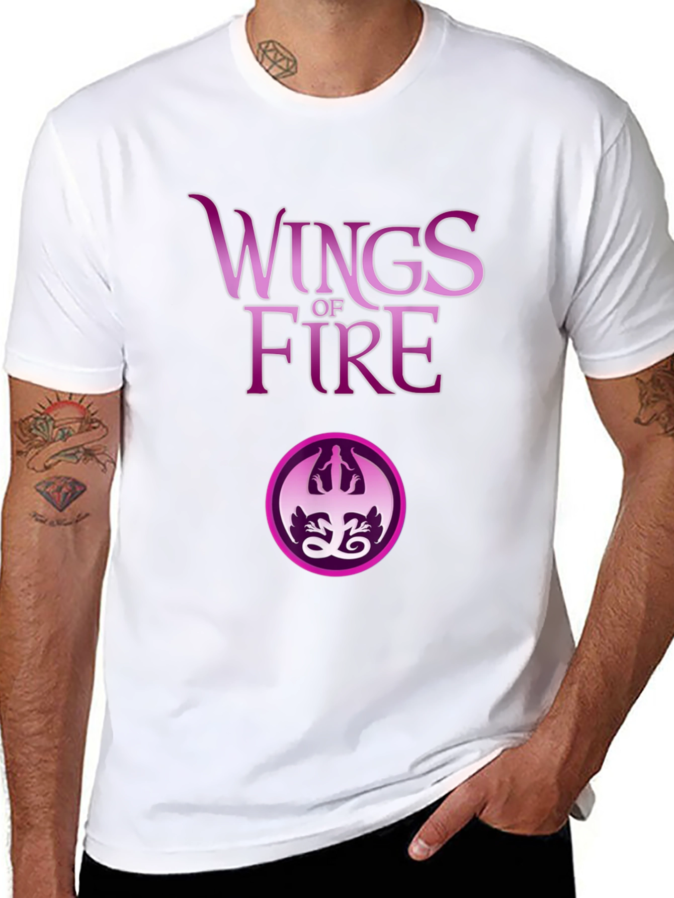 Wings of Fire Graphic Tee - Black Cotton Blend